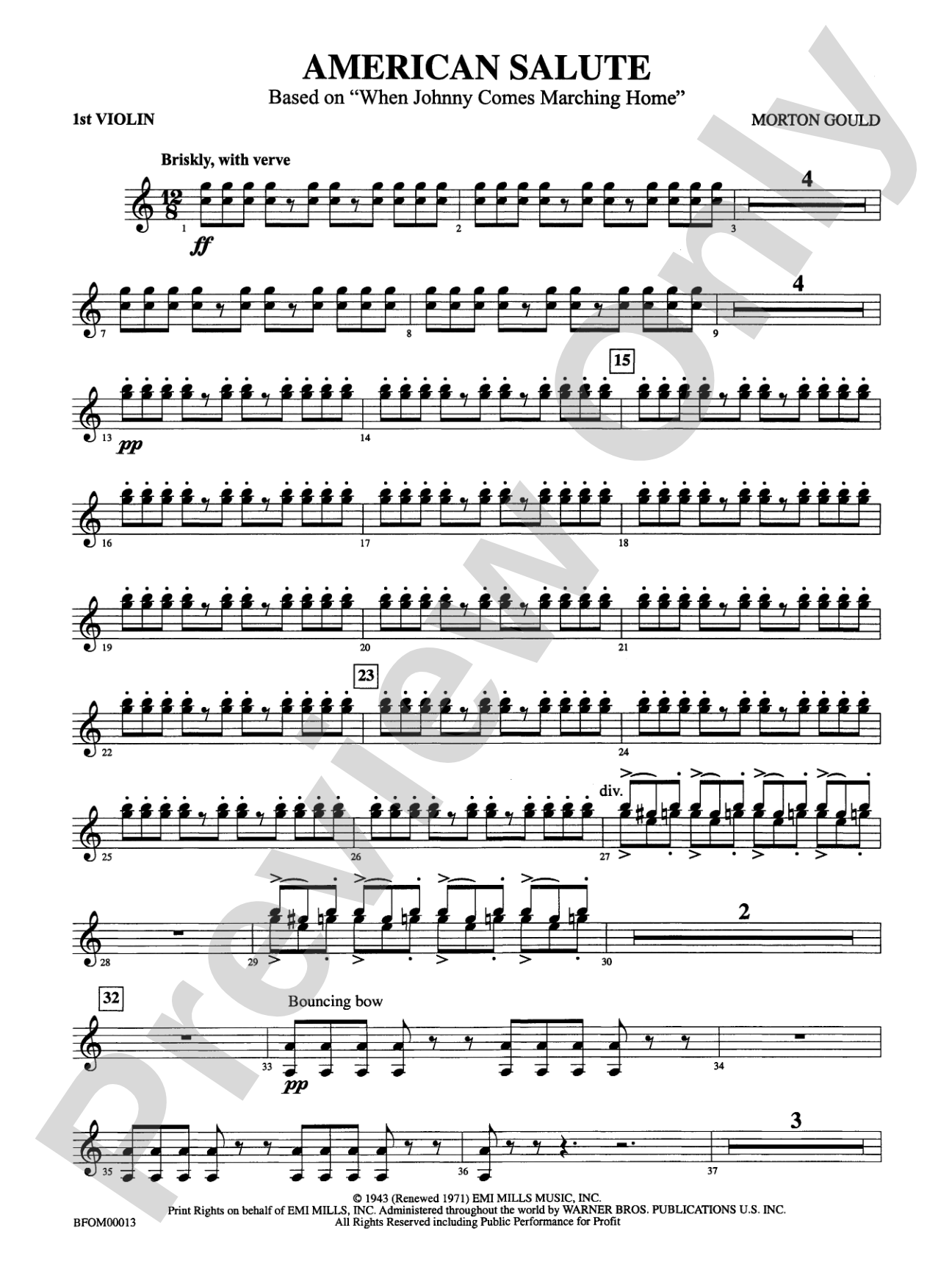 American Salute: 1st Violin