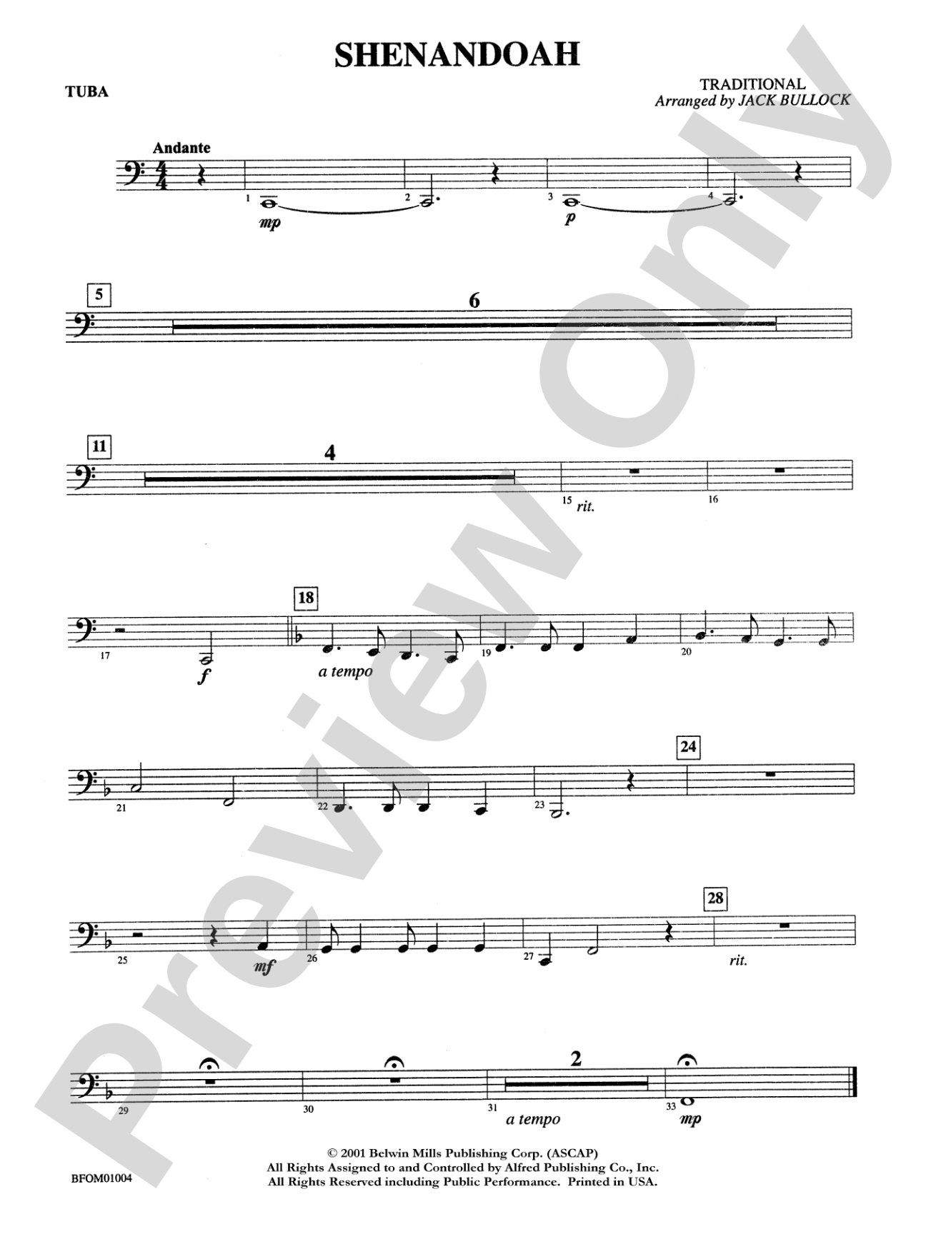 Shenandoah: Tuba