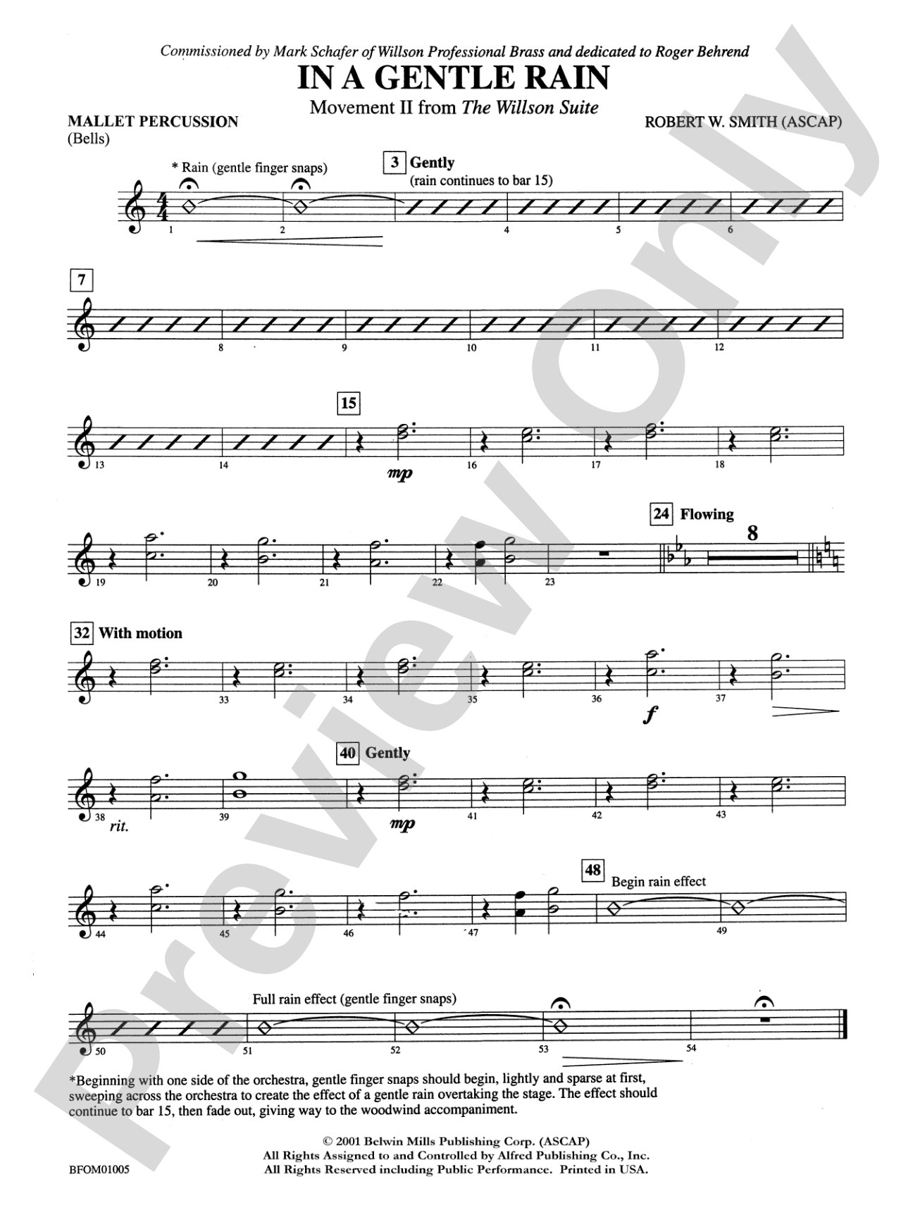 In a Gentle Rain (Movement II from the Willson Suite): Mallets
