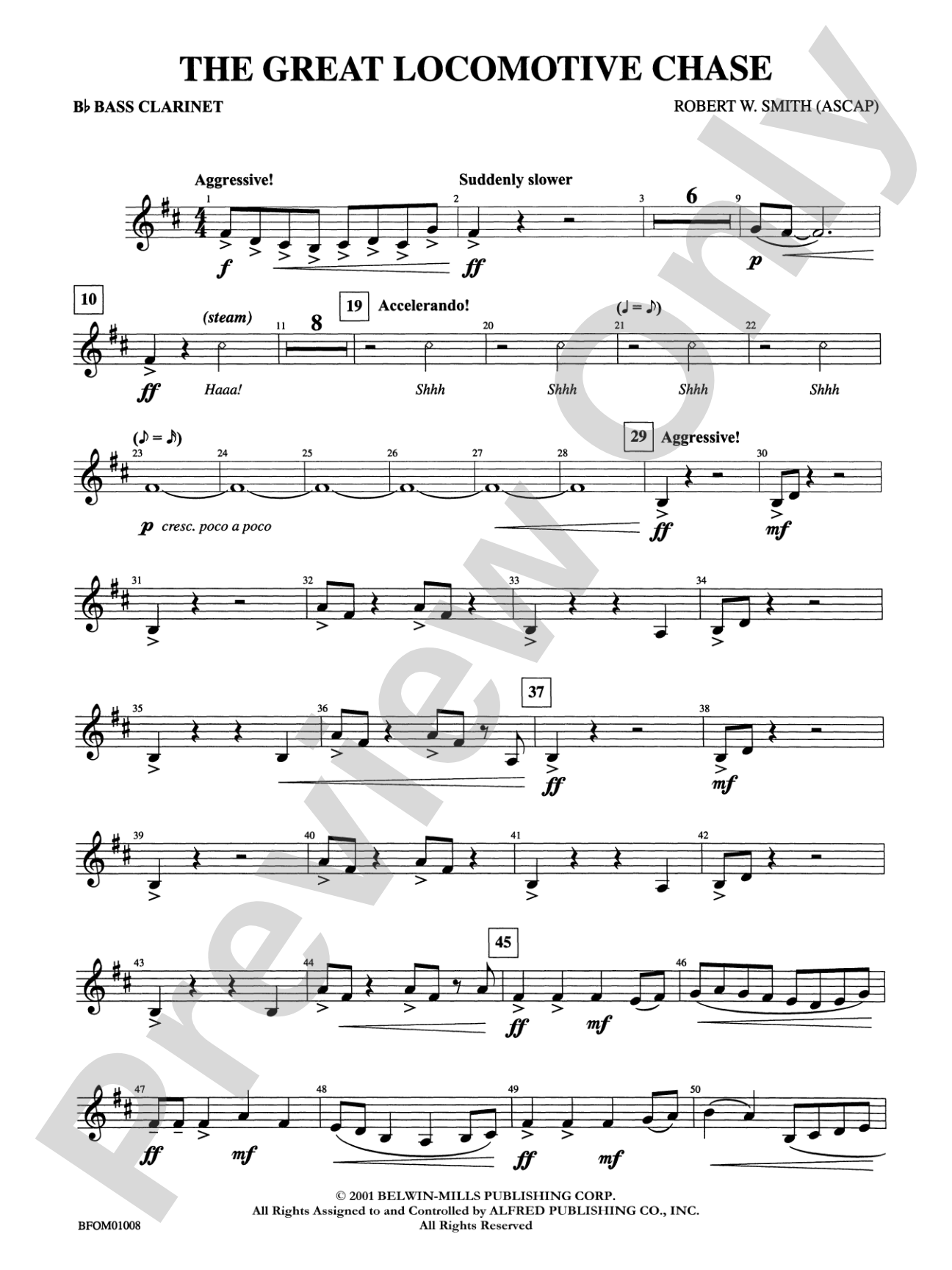 The Great Locomotive Chase: B-flat Bass Clarinet