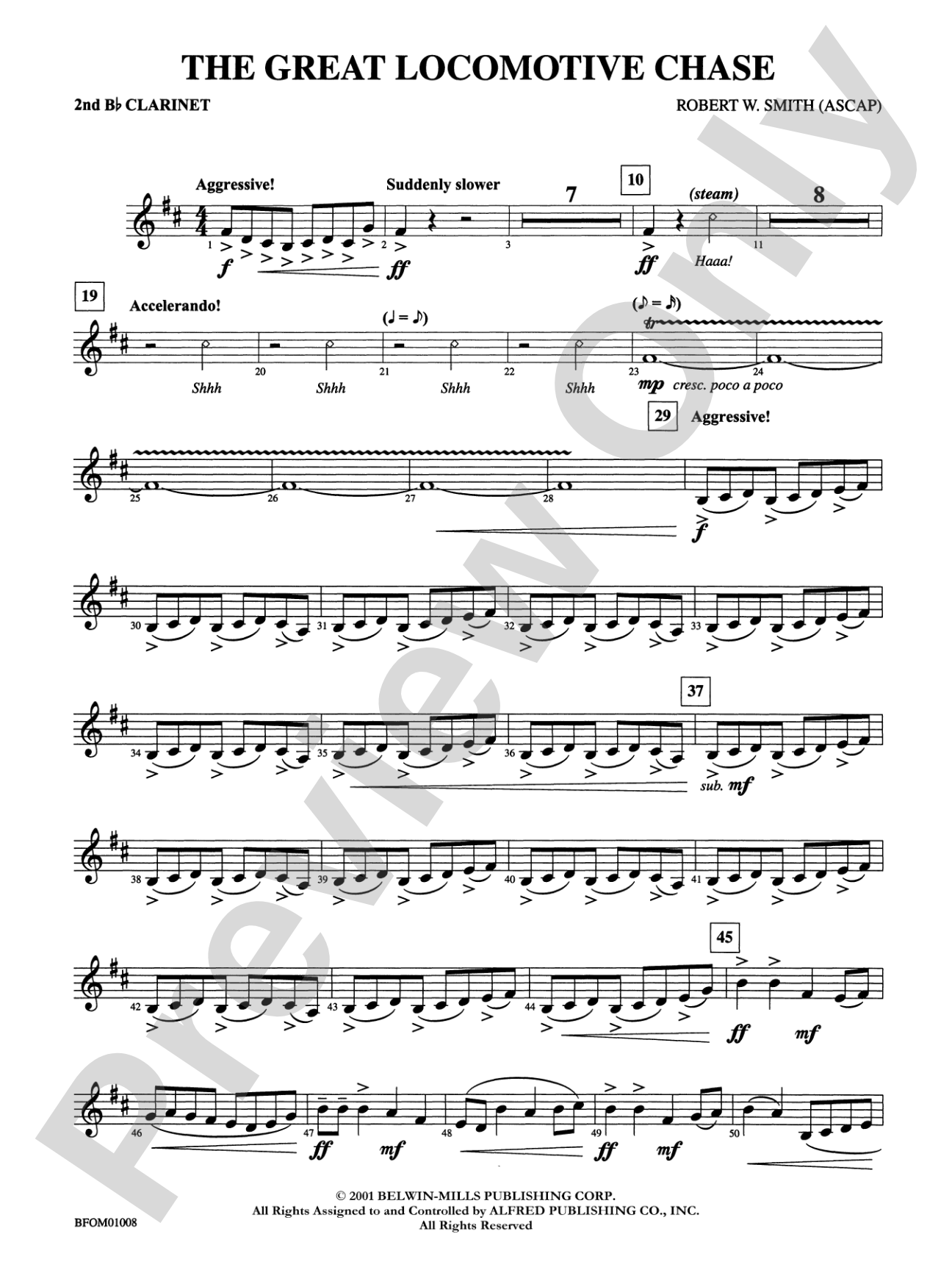 The Great Locomotive Chase: 2nd B-flat Clarinet