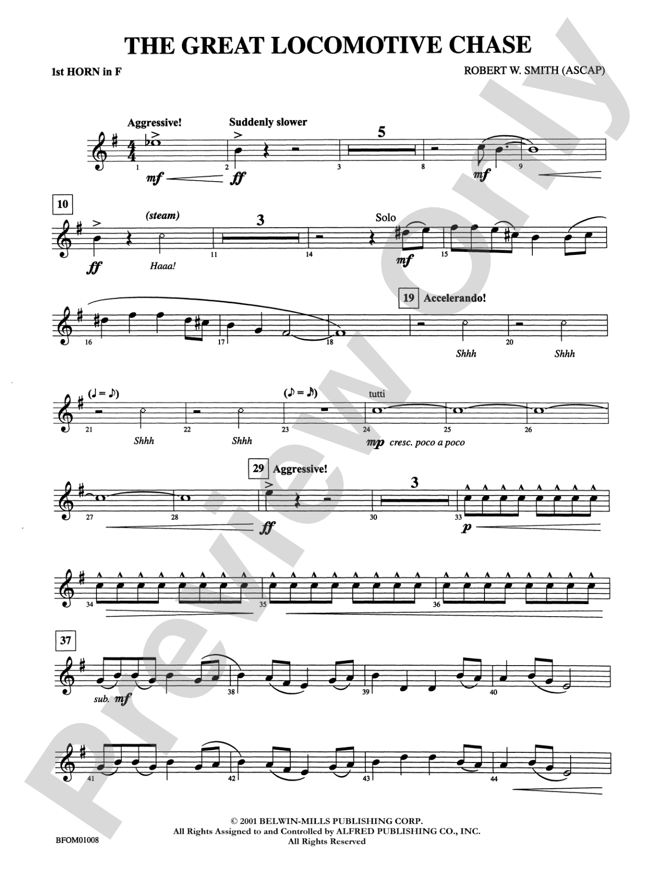 The Great Locomotive Chase: 1st F Horn