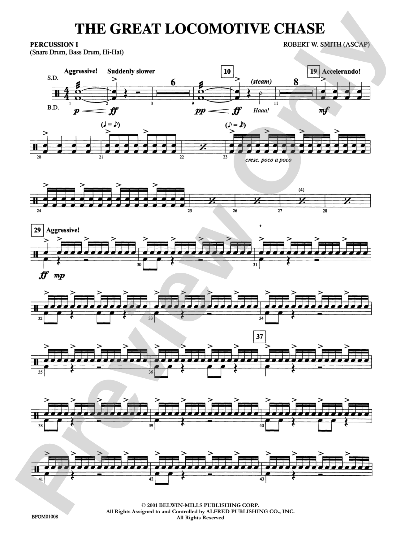 The Great Locomotive Chase: 1st Percussion