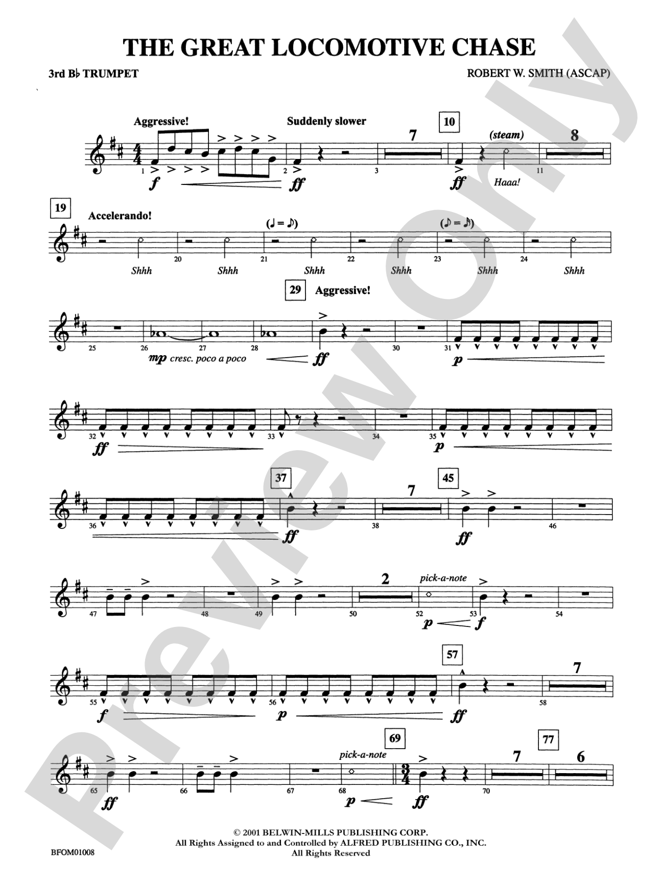 The Great Locomotive Chase: 3rd B-flat Trumpet