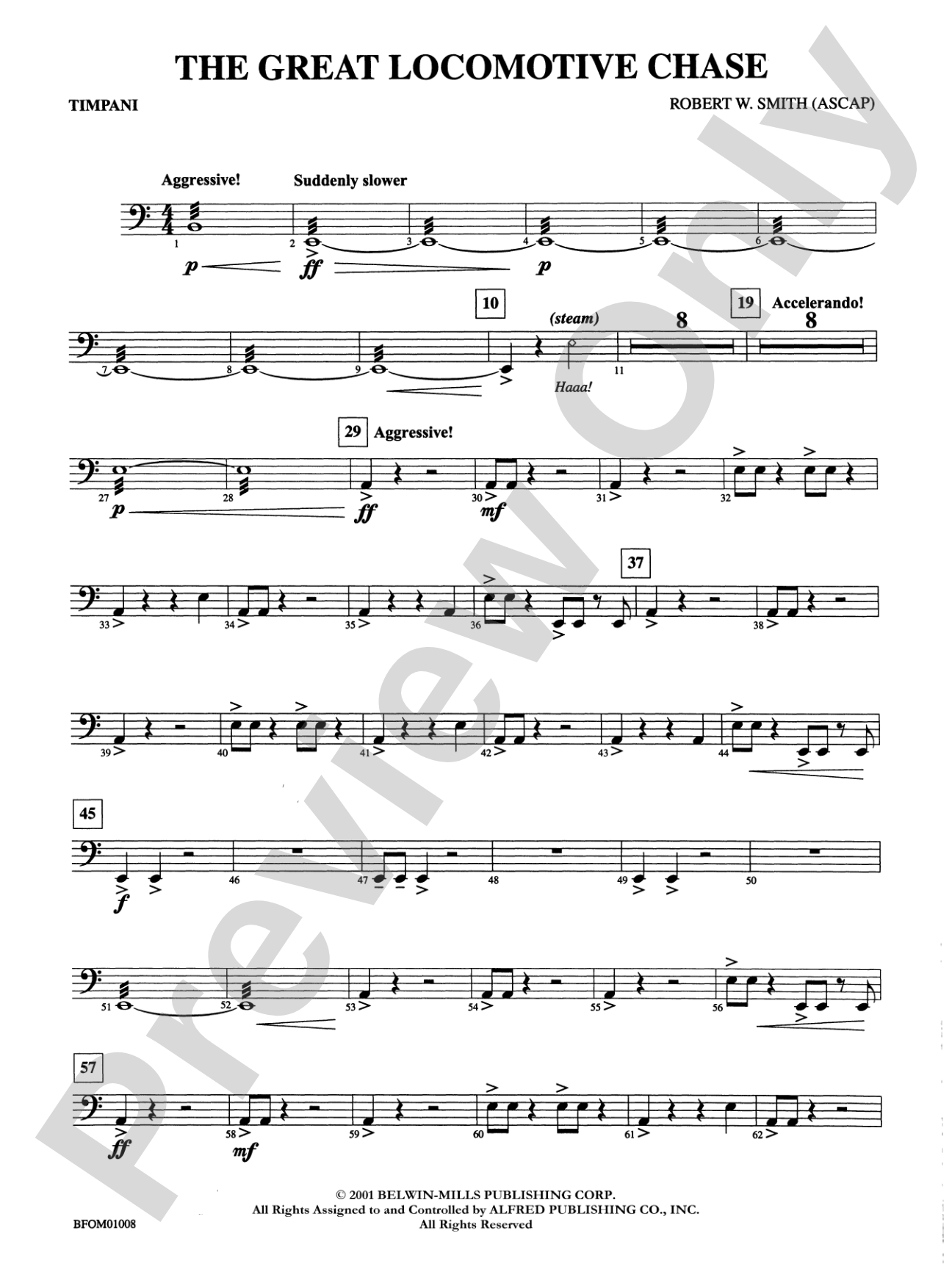 The Great Locomotive Chase: Timpani
