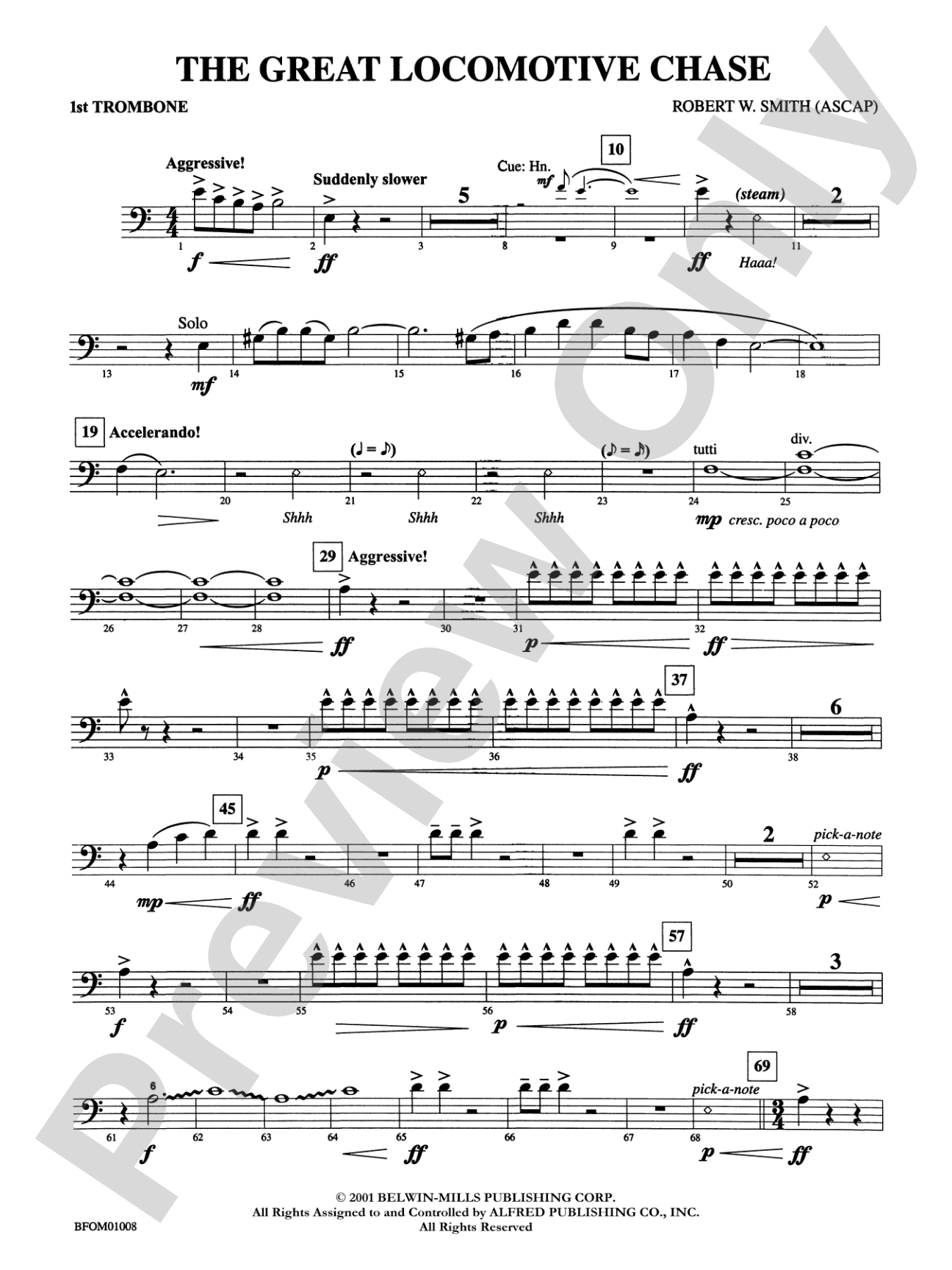 The Great Locomotive Chase: 1st Trombone