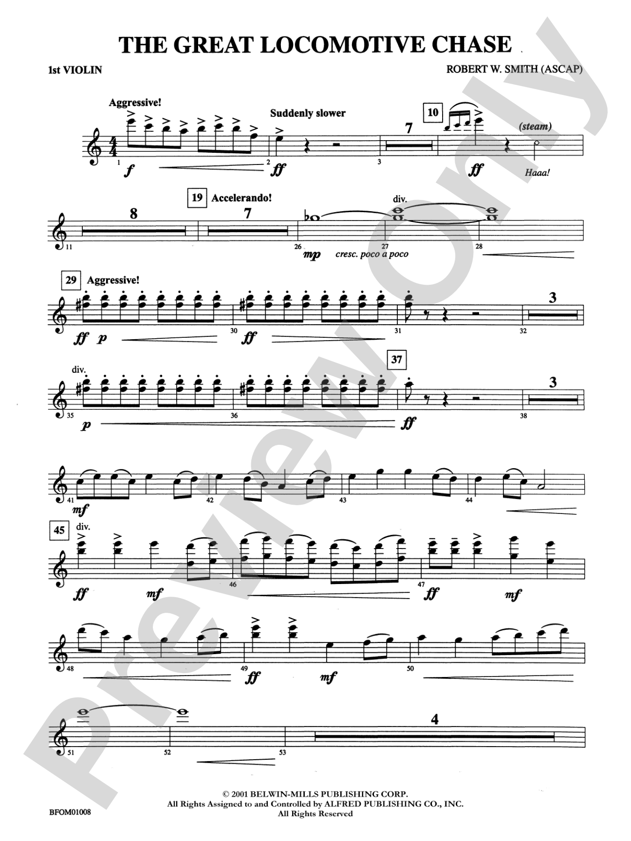 The Great Locomotive Chase: 1st Violin