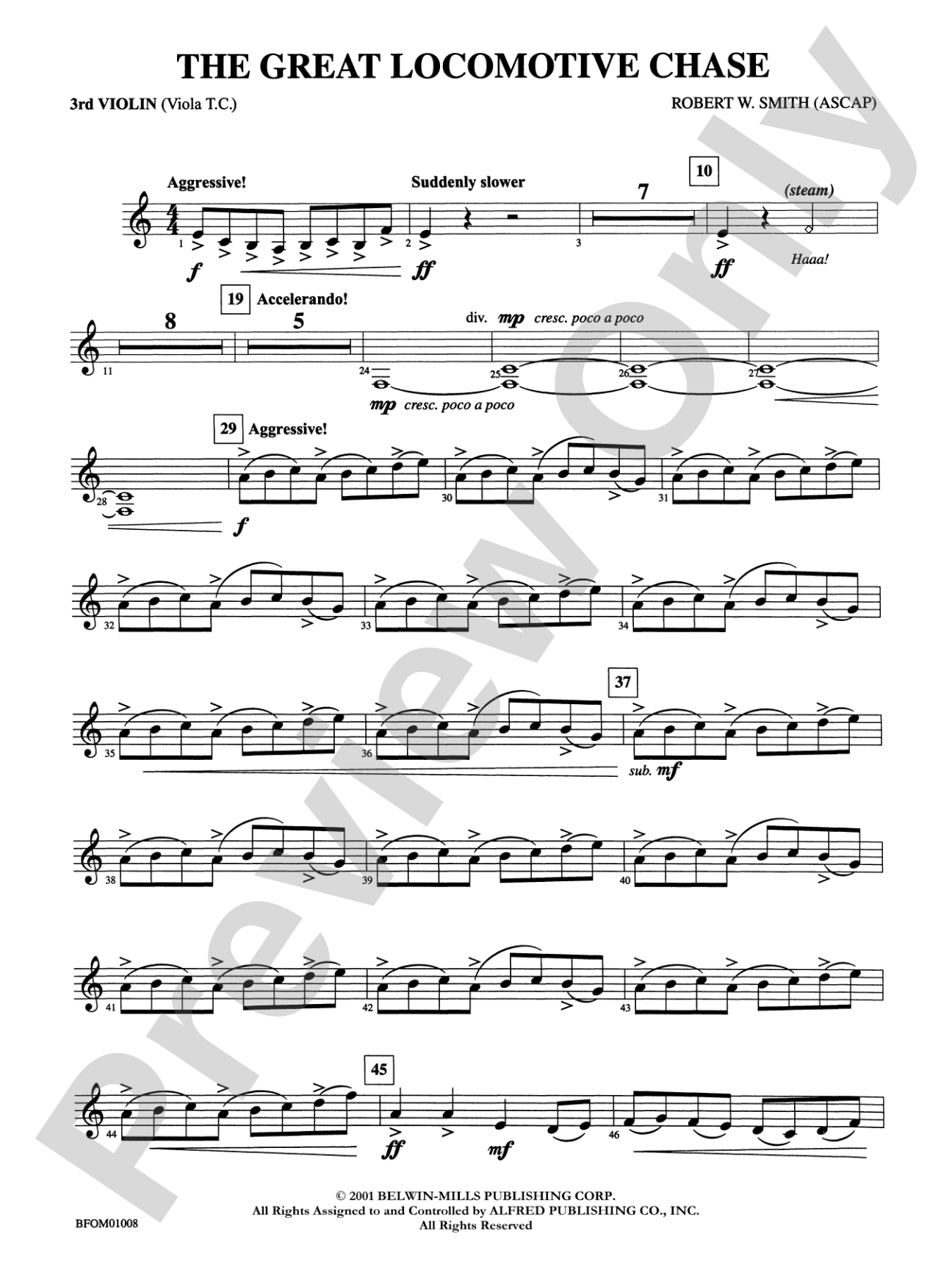 The Great Locomotive Chase: 3rd Violin (Viola [TC])