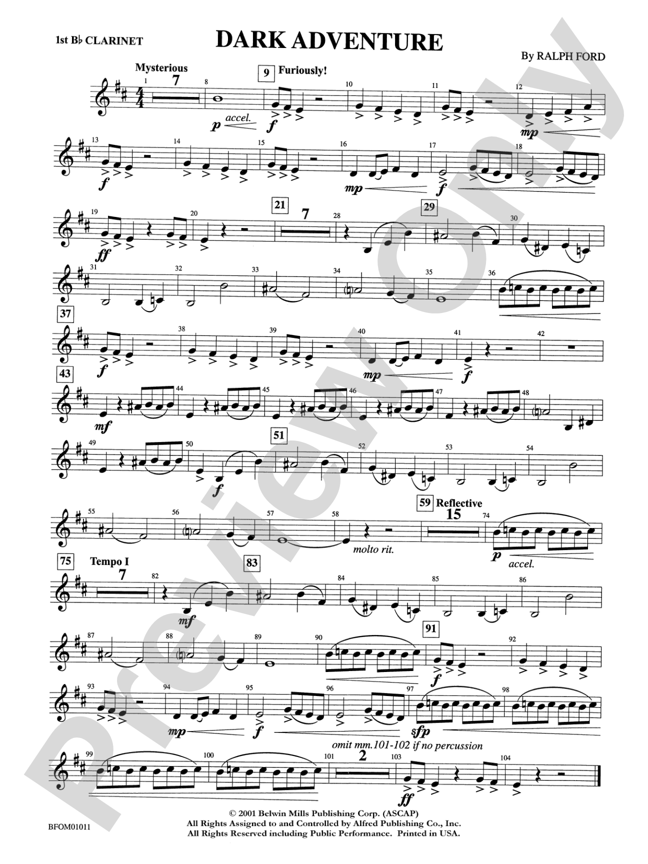Dark Adventure: 1st B-flat Clarinet