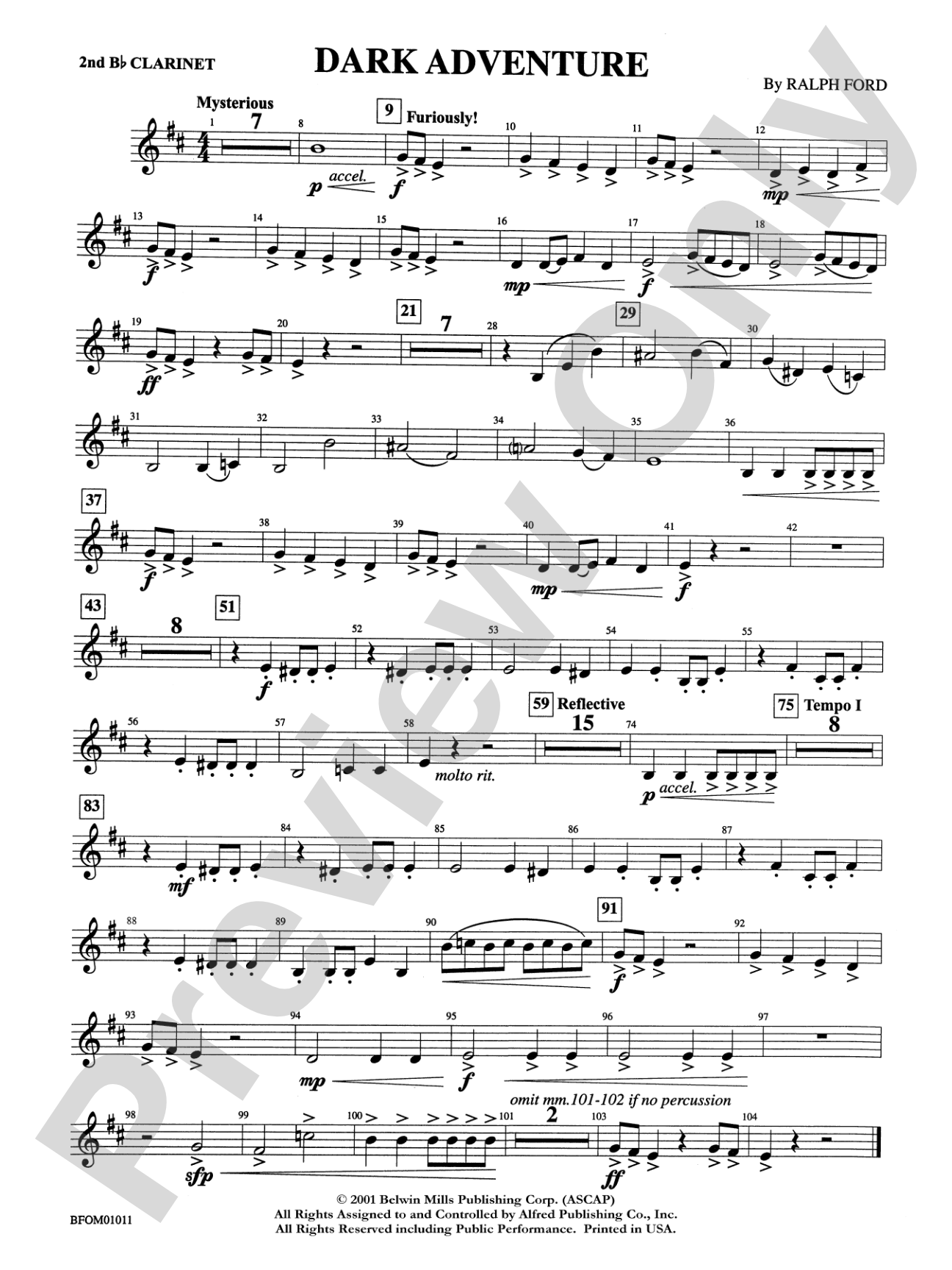 Dark Adventure: 2nd B-flat Clarinet