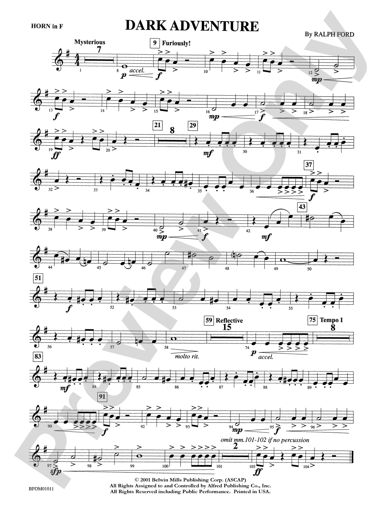 Dark Adventure: 1st F Horn