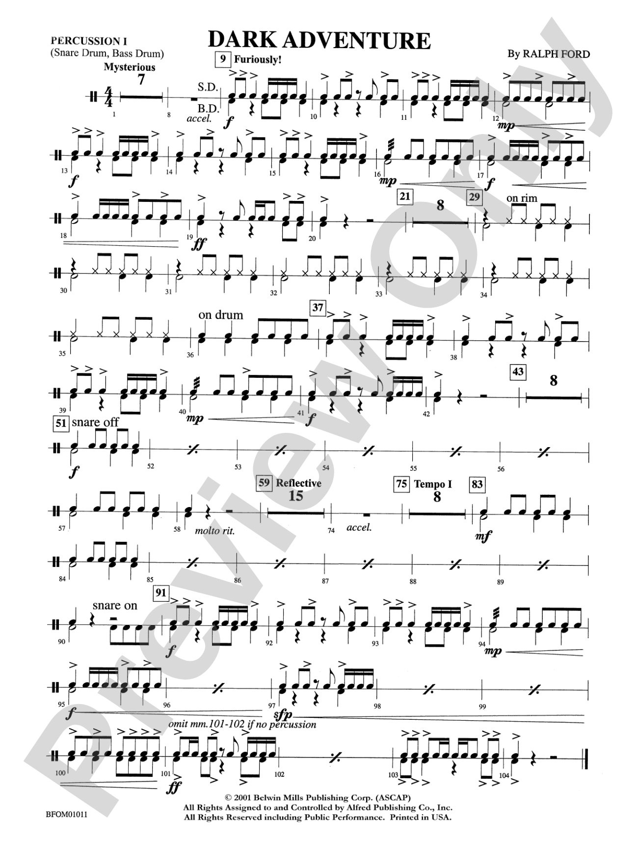 Dark Adventure: 1st Percussion