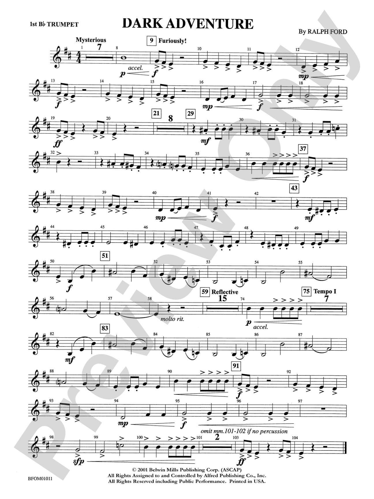 Dark Adventure: 1st B-flat Trumpet