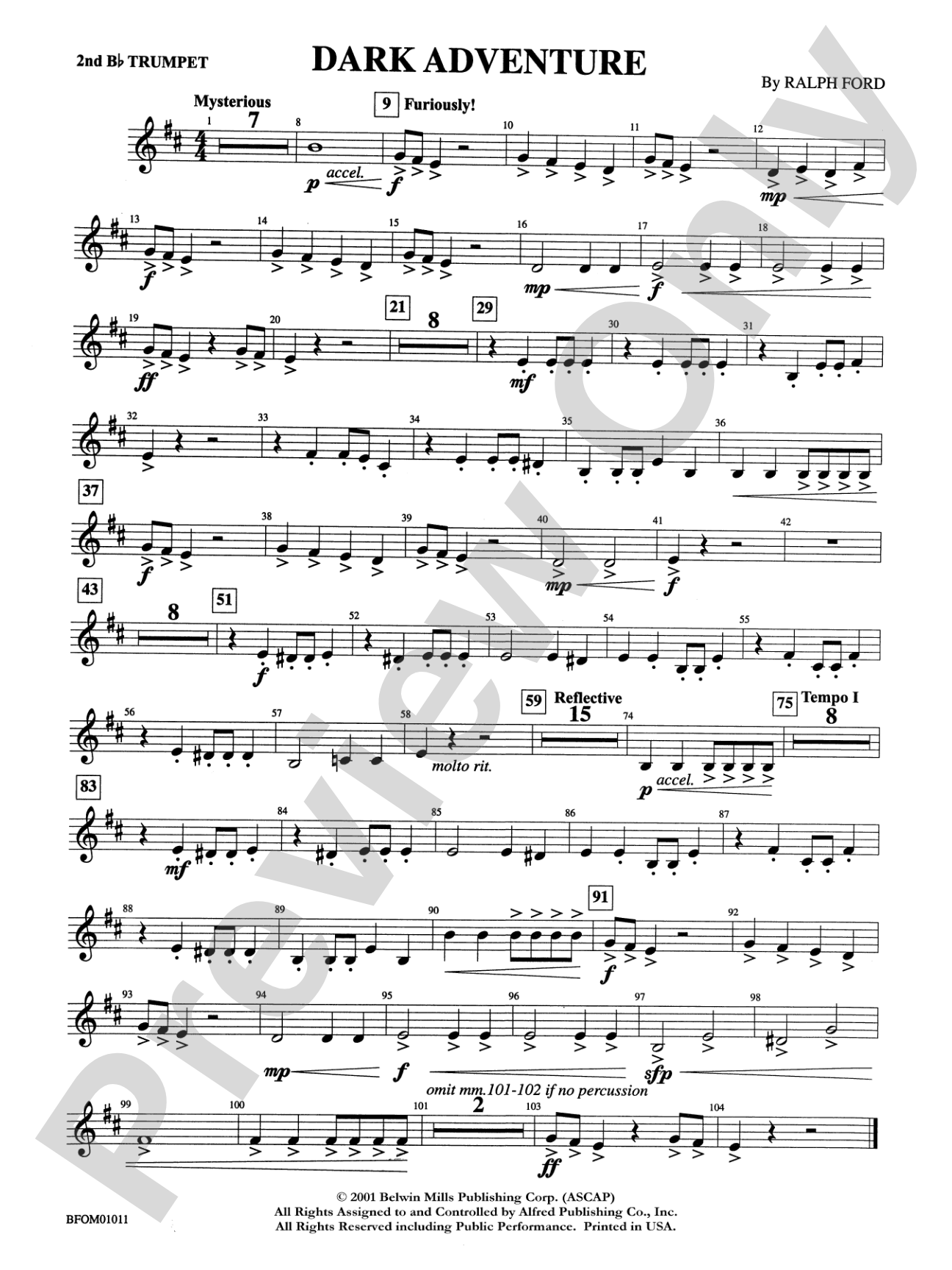 Dark Adventure: 2nd B-flat Trumpet