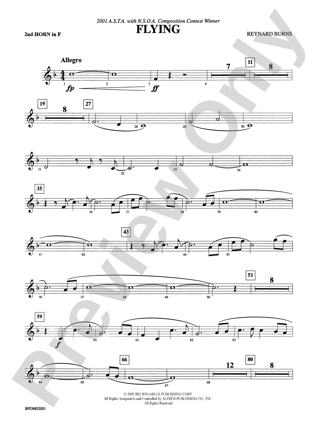Flying: 2nd F Horn