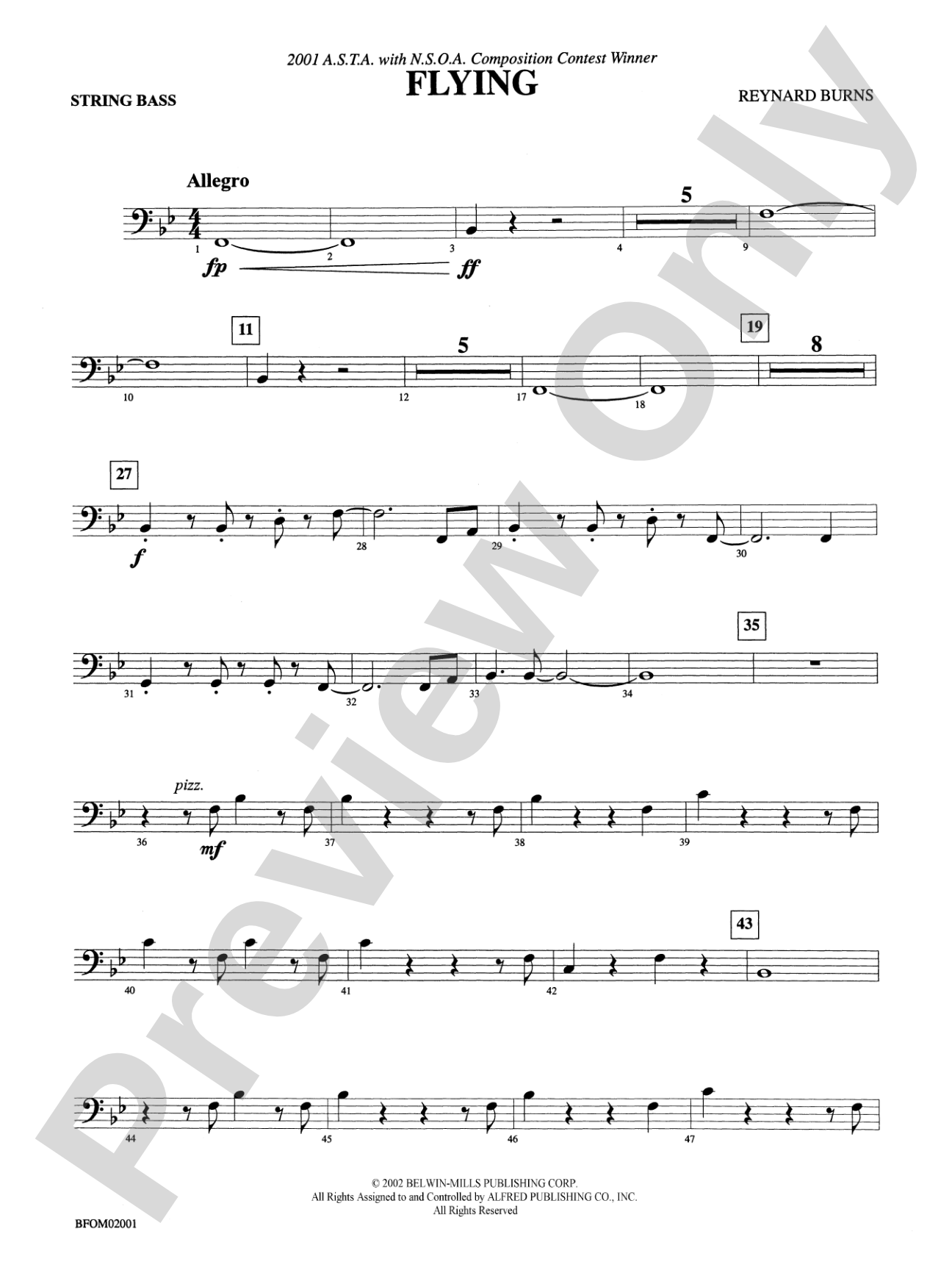 Flying: String Bass