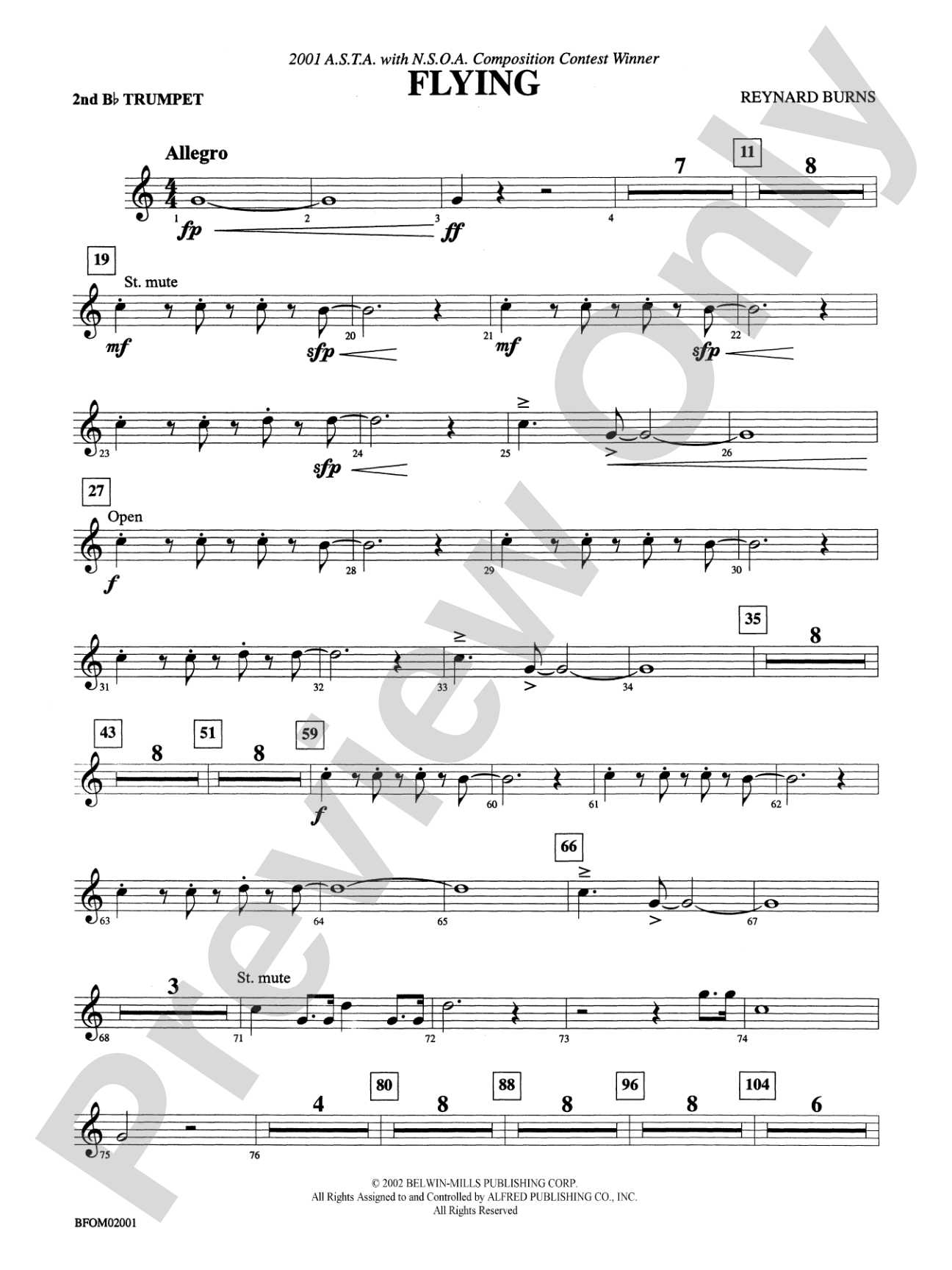 Flying: 2nd B-flat Trumpet