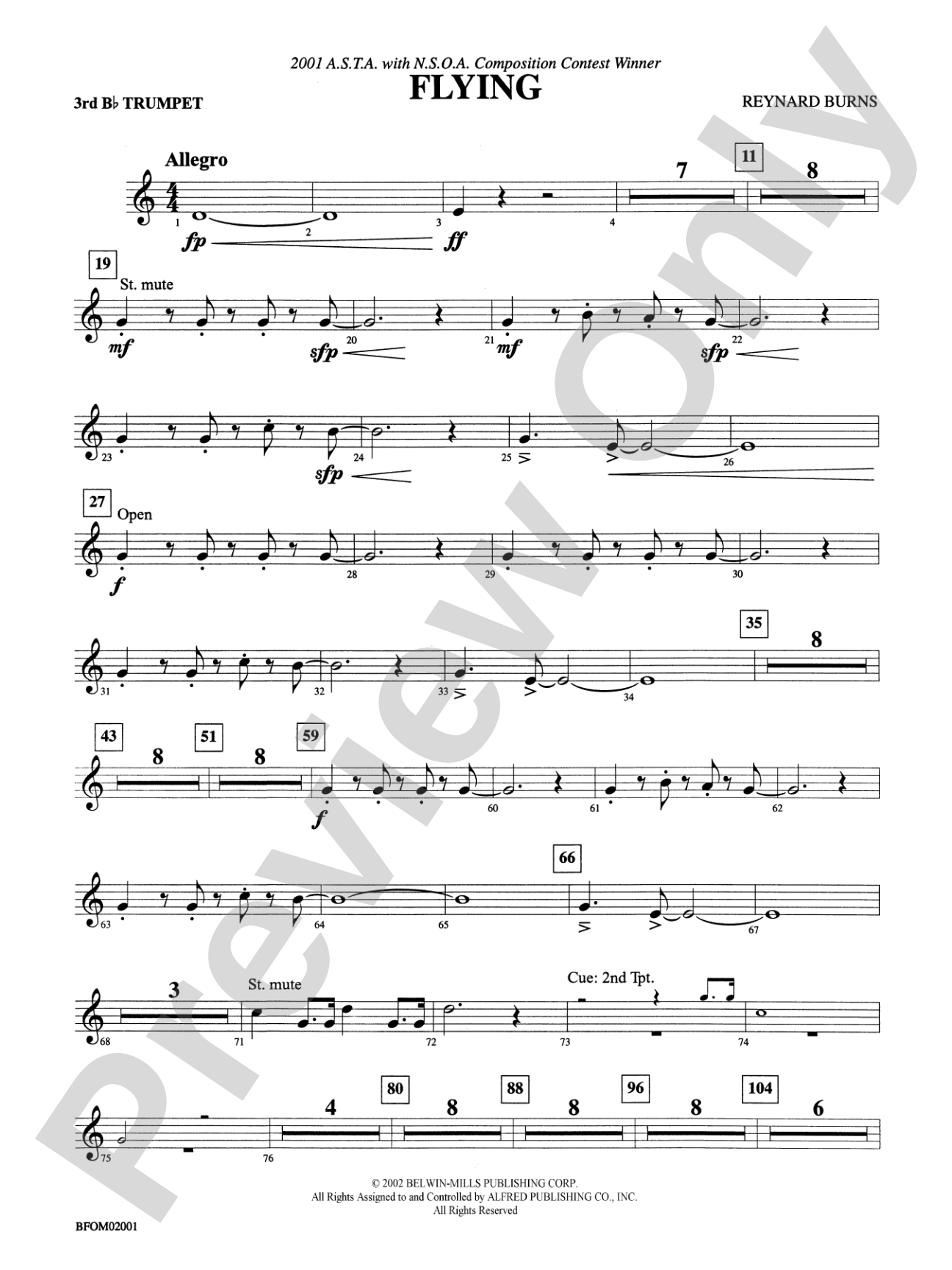 Flying: 3rd B-flat Trumpet