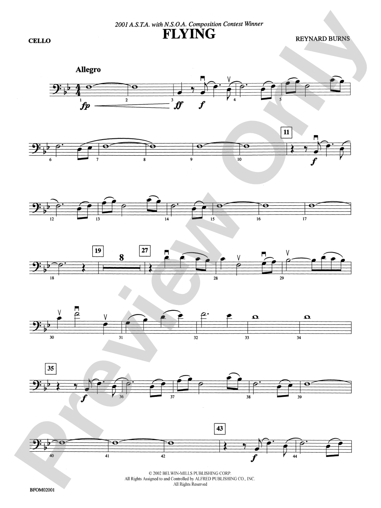 Flying: Cello