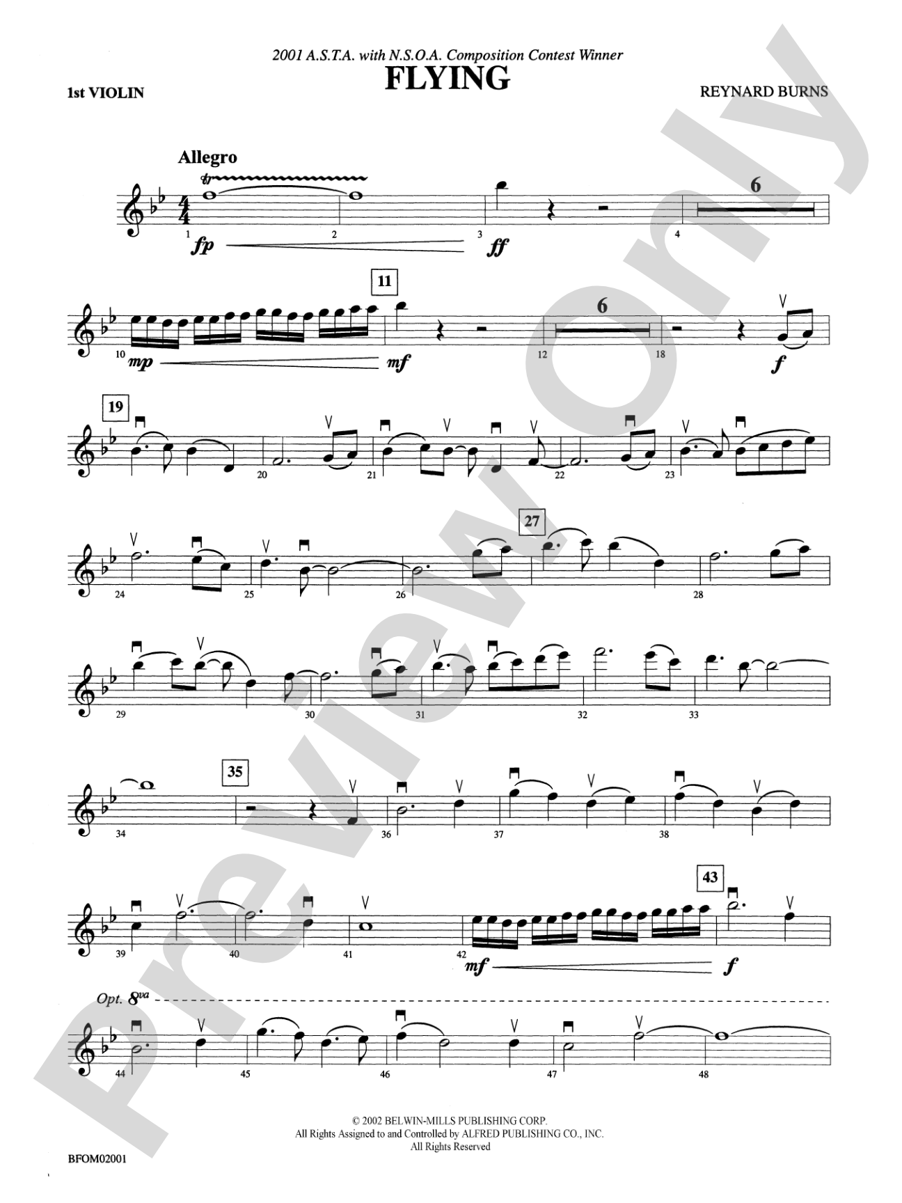 Flying: 1st Violin