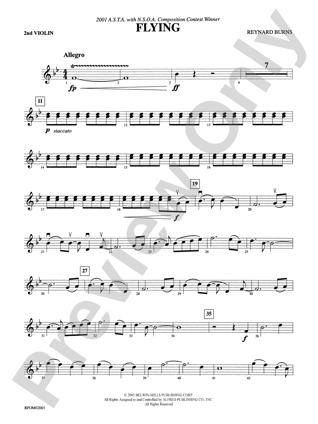Flying: 2nd Violin