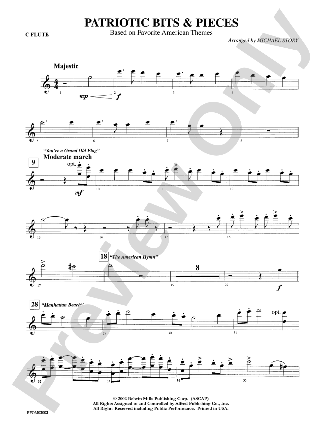 Patriotic Bits & Pieces (based on Favorite American Themes): Flute