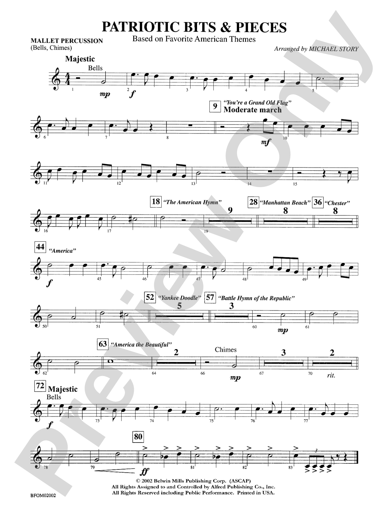Patriotic Bits & Pieces (based on Favorite American Themes): Mallets
