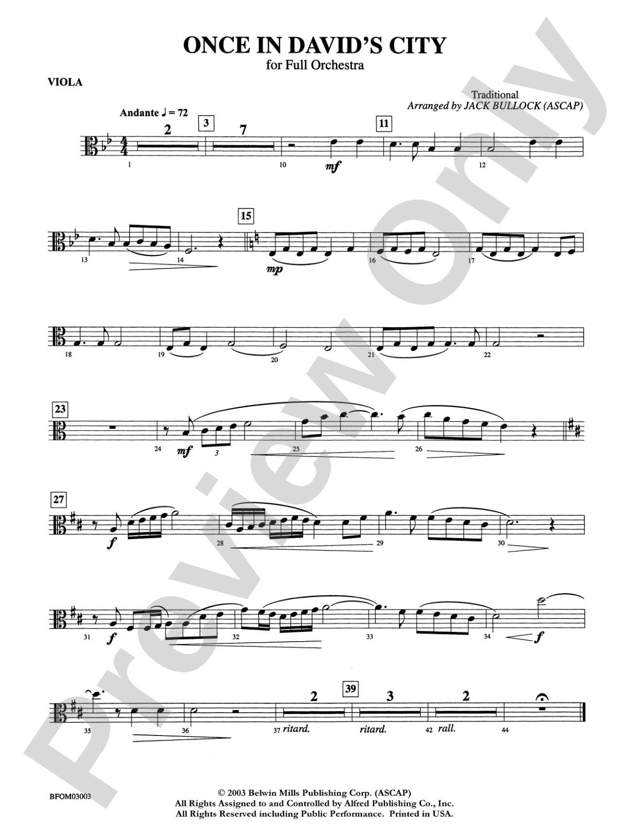 Once in David's City: Viola