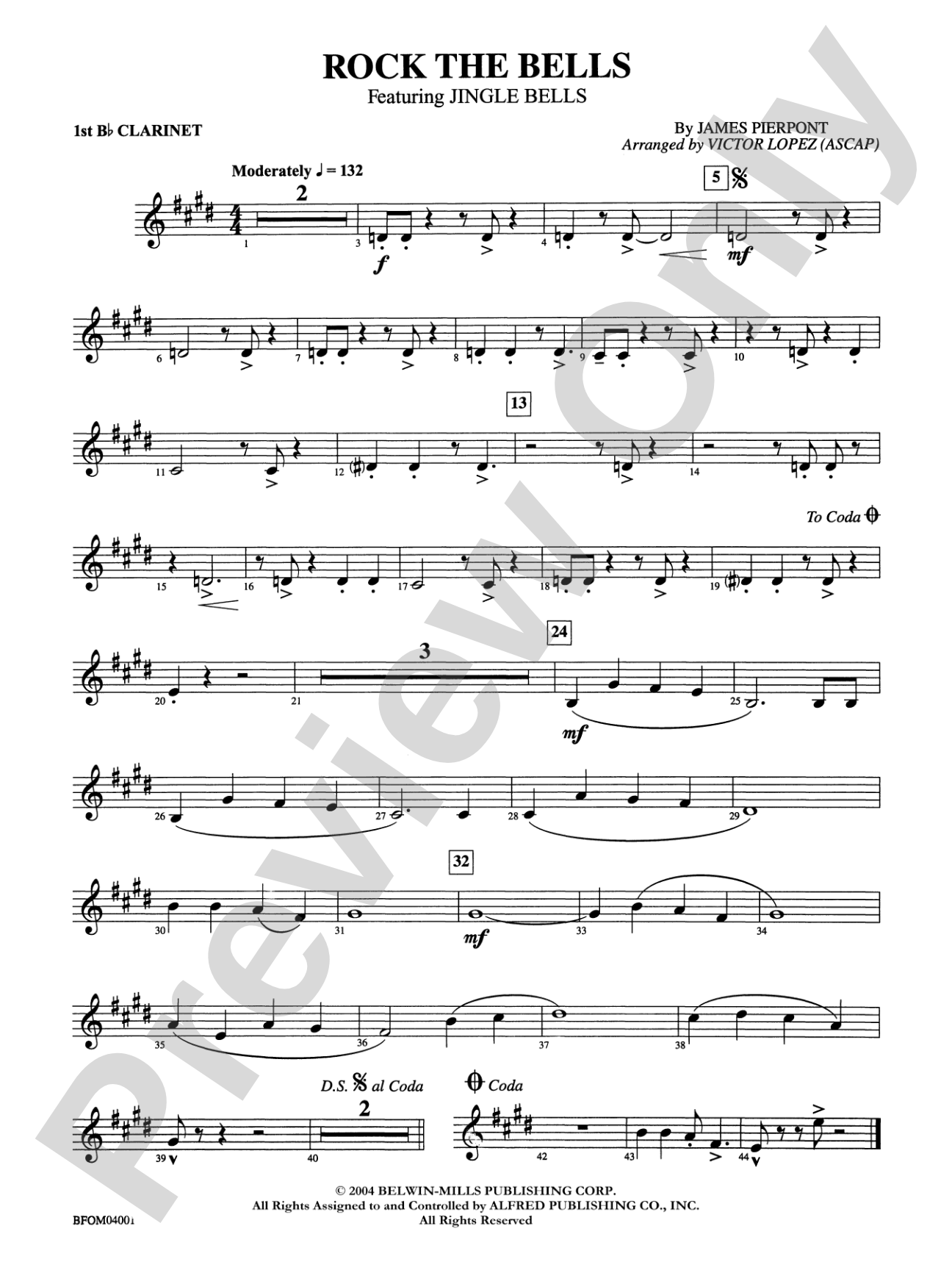 Rock the Bells: 1st B-flat Clarinet