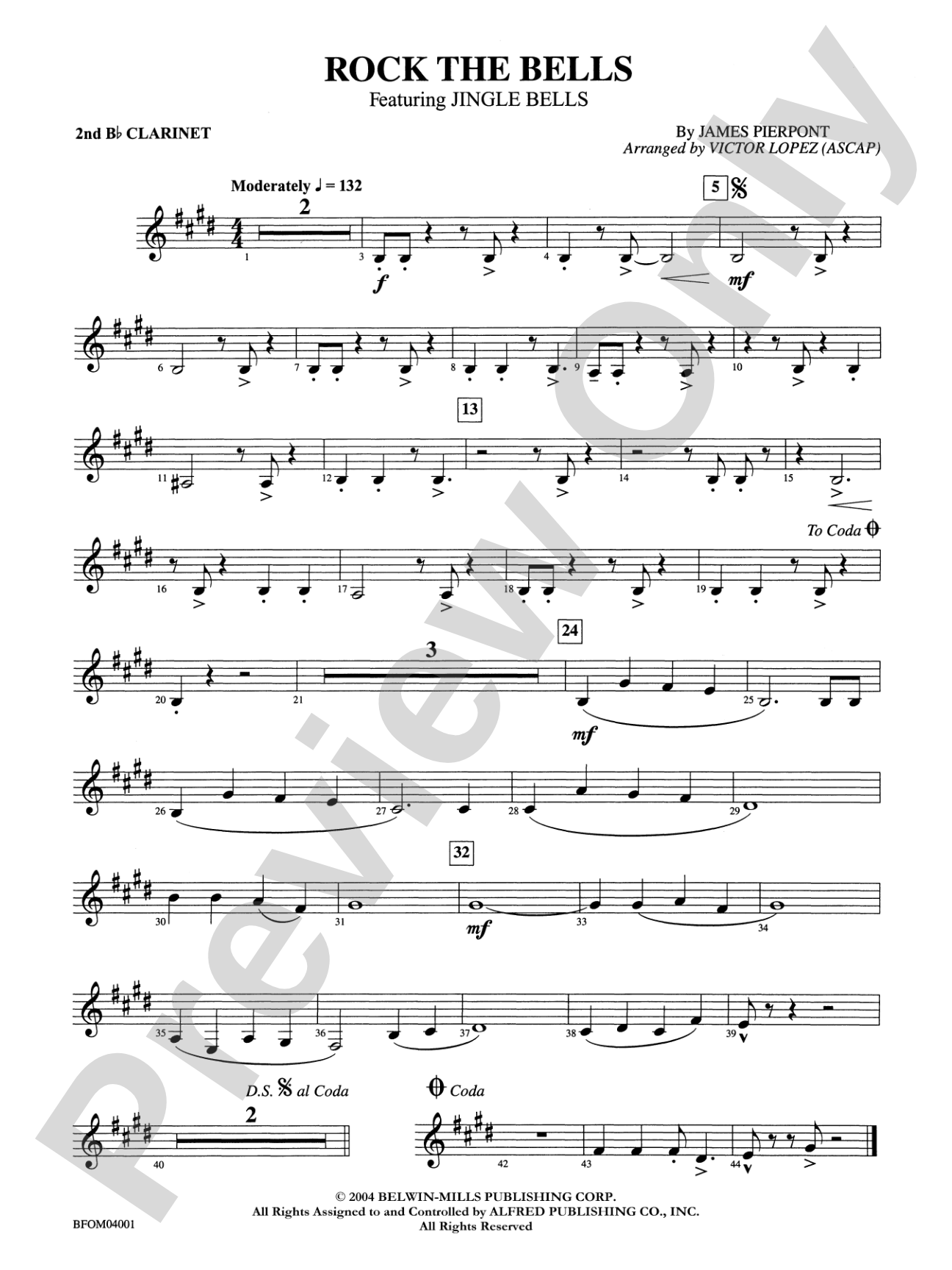 Rock the Bells: 2nd B-flat Clarinet
