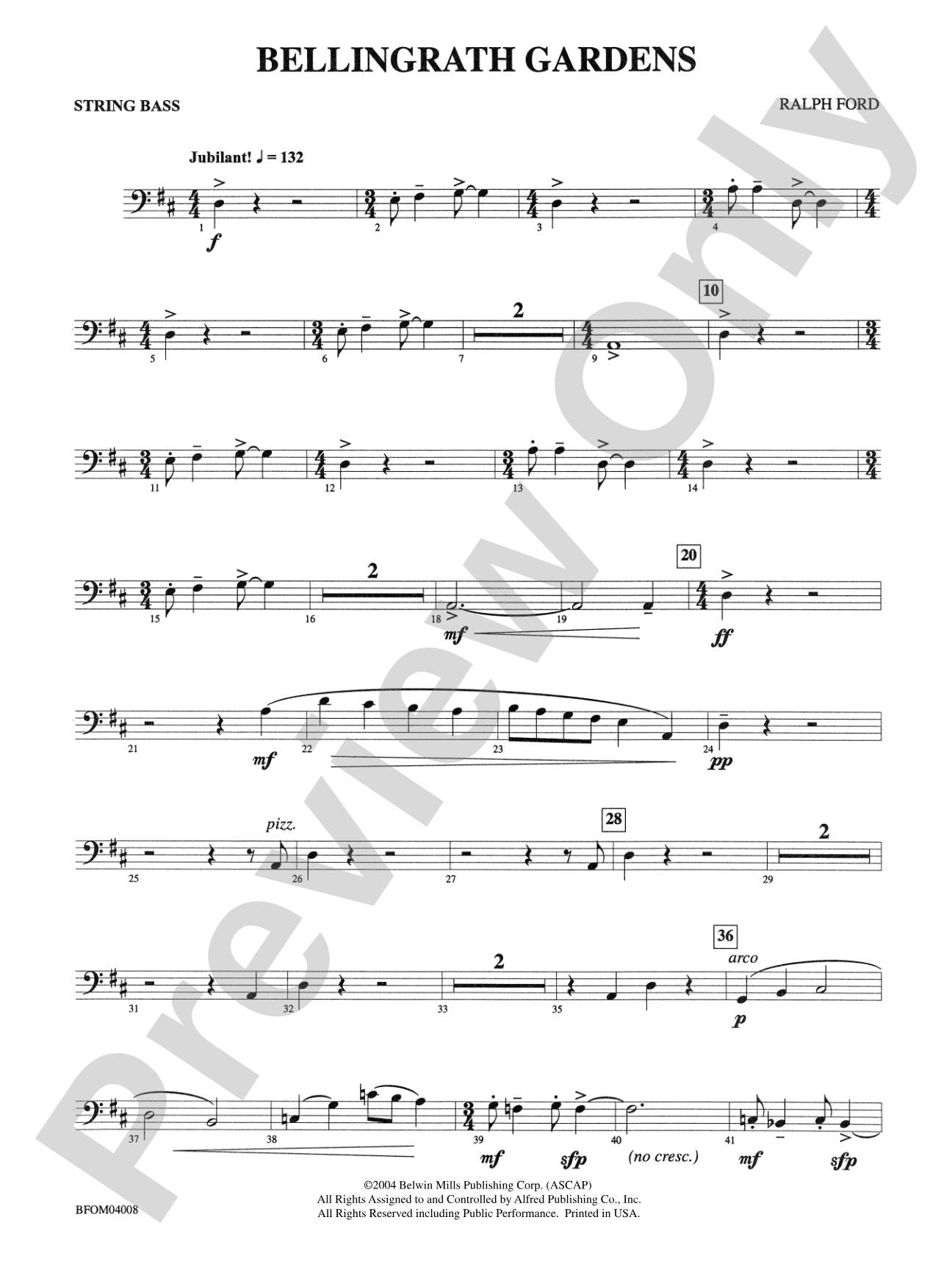 Bellingrath Gardens: String Bass