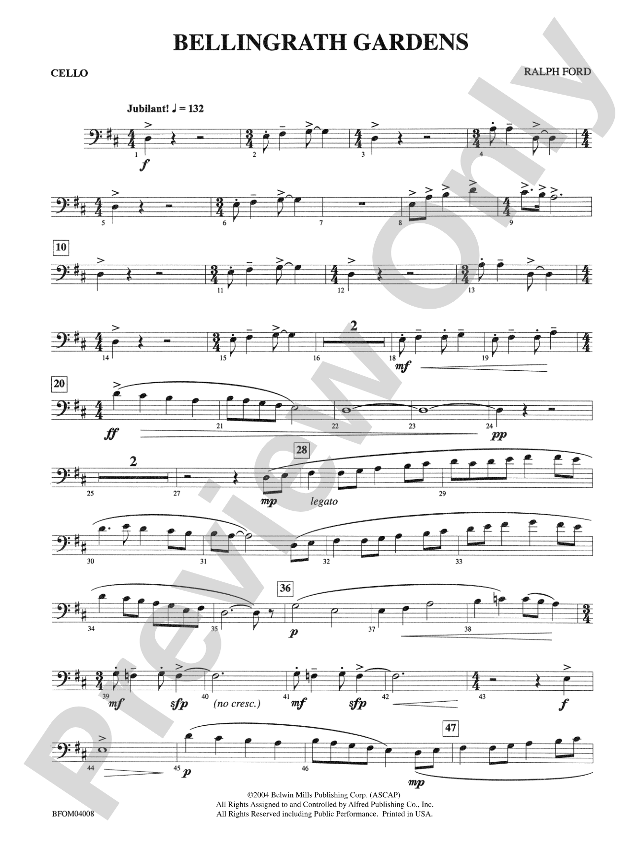 Bellingrath Gardens: Cello