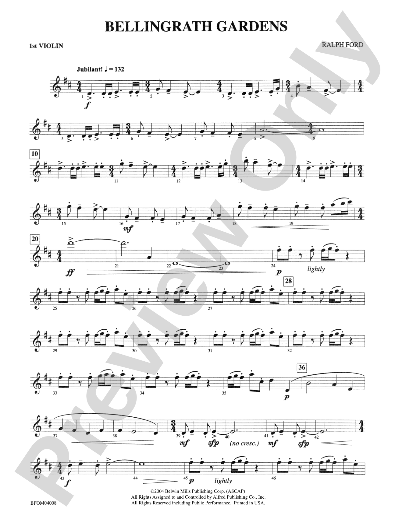 Bellingrath Gardens: 1st Violin