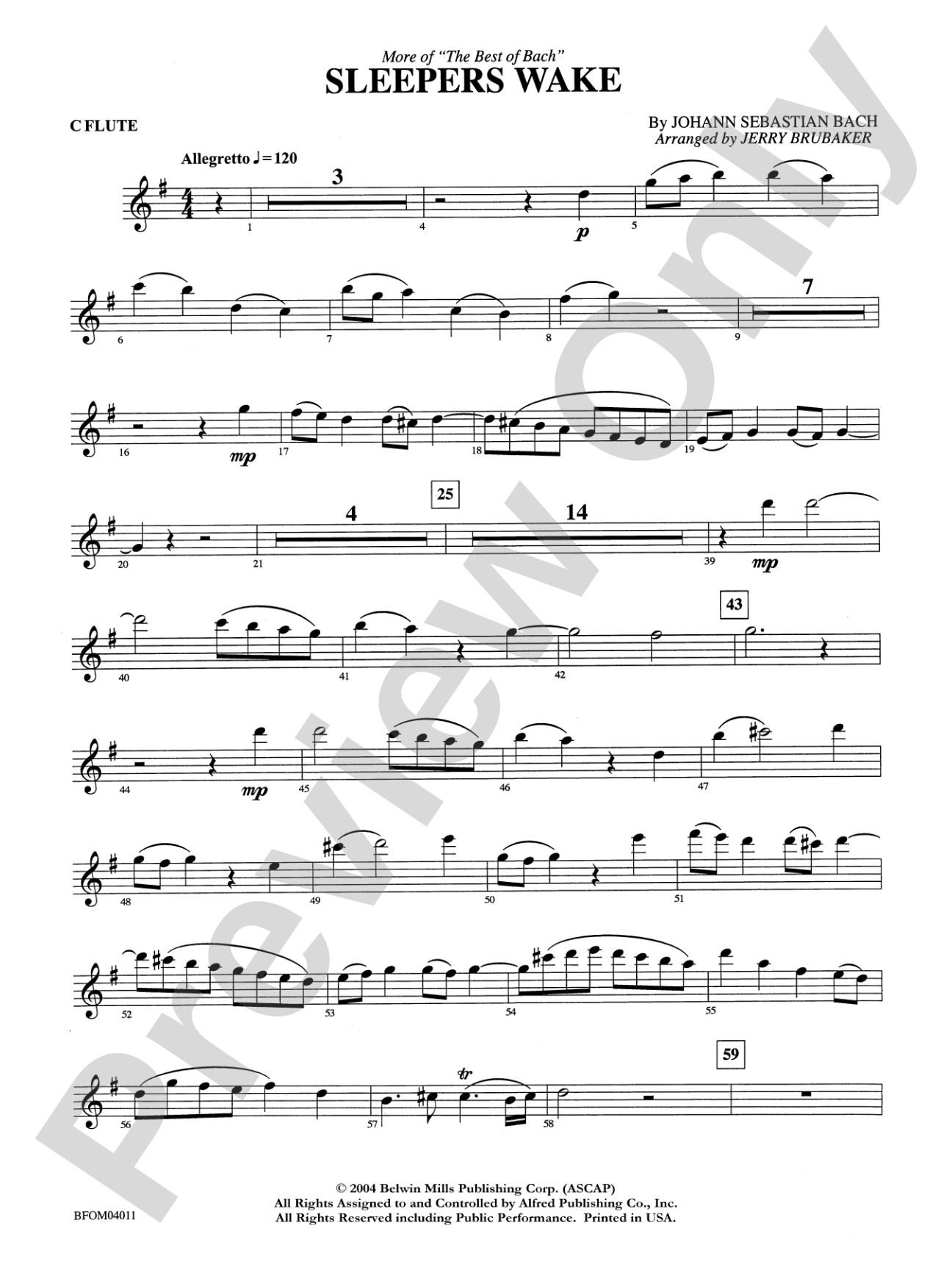 Sleepers Wake (More of the Best of Bach): Flute