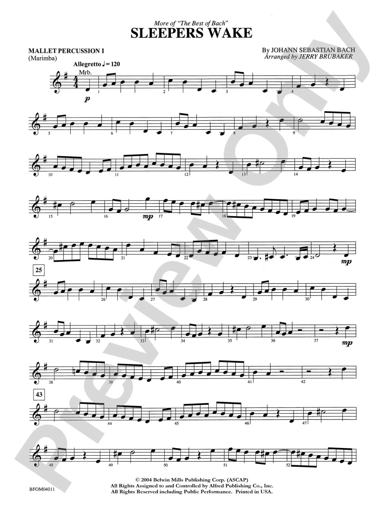 Sleepers Wake (More of the Best of Bach): Mallets