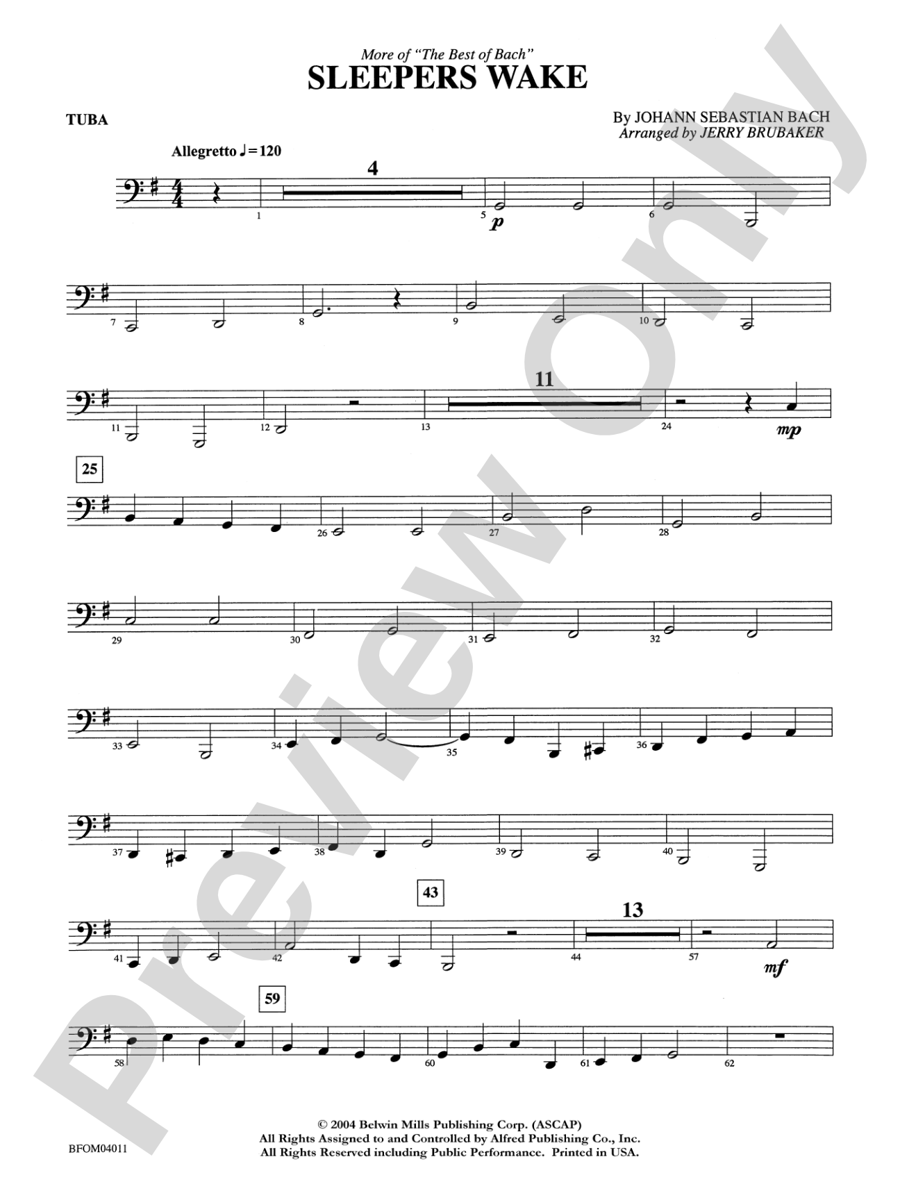 Sleepers Wake (More of the Best of Bach): Tuba