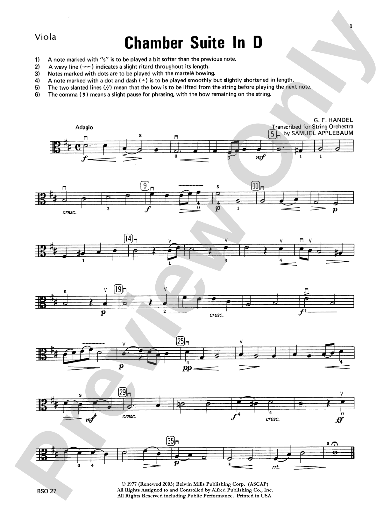 Chamber Suite in D: Viola