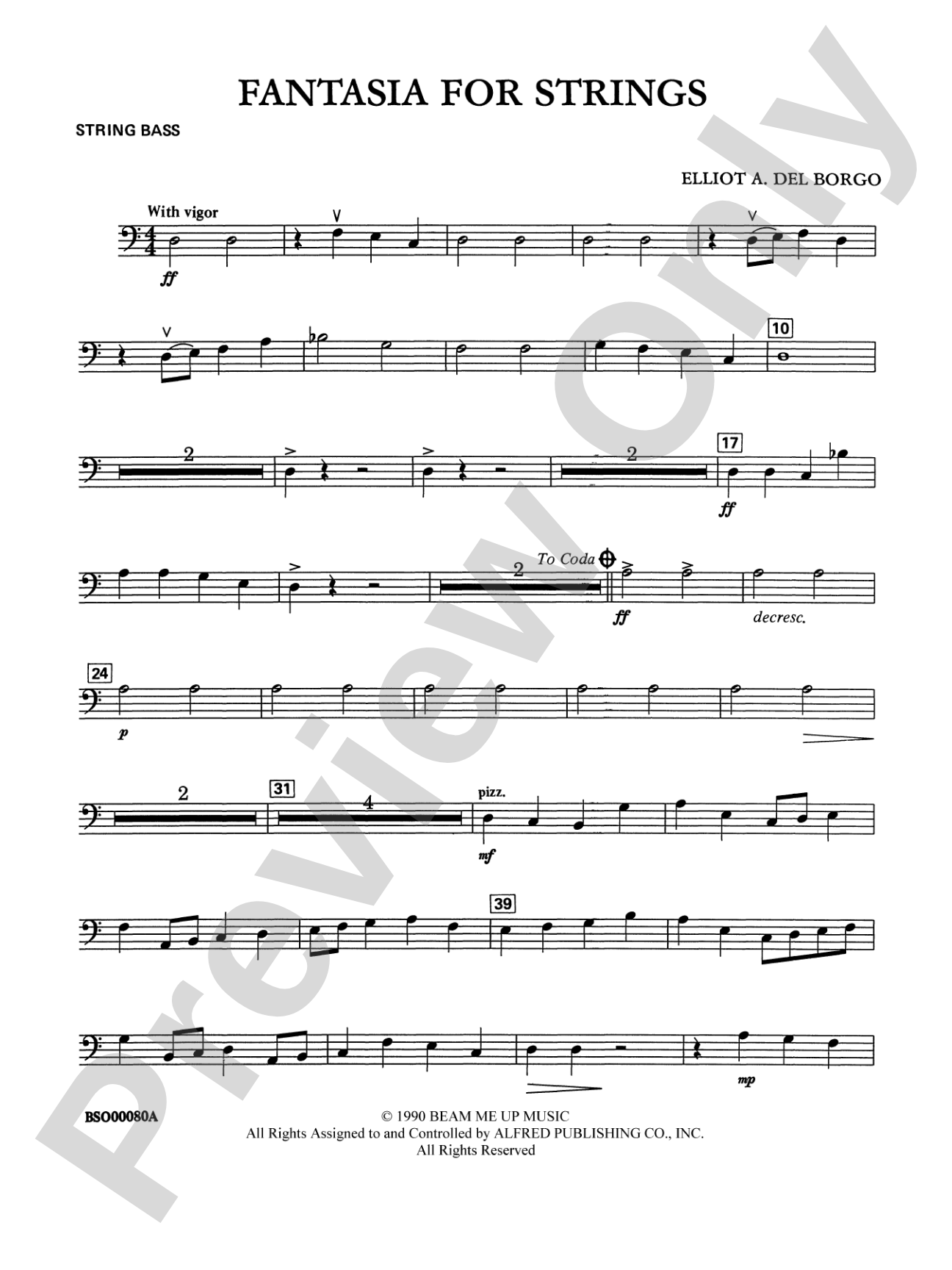 Fantasia for Strings: String Bass