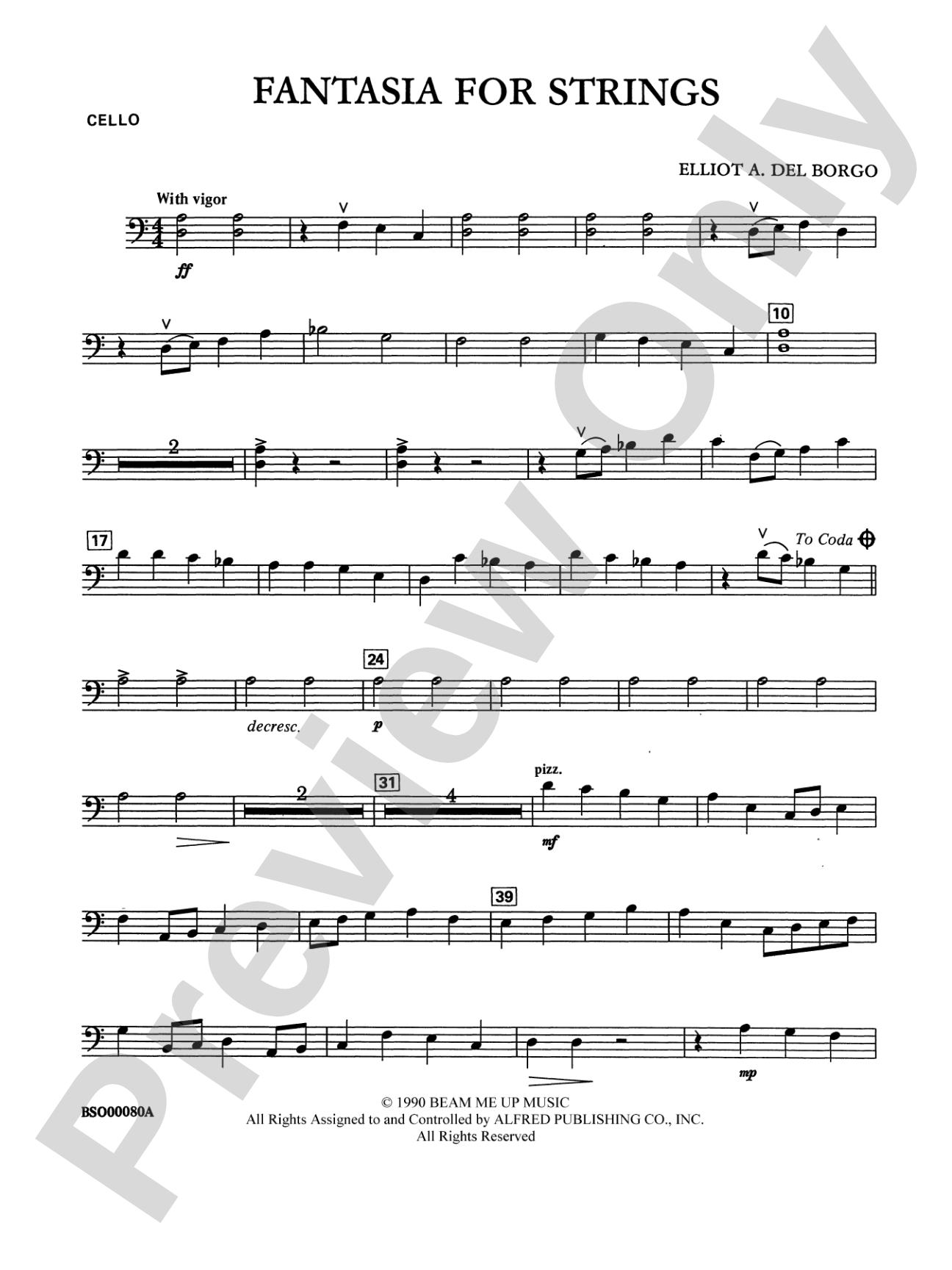 Fantasia for Strings: Cello