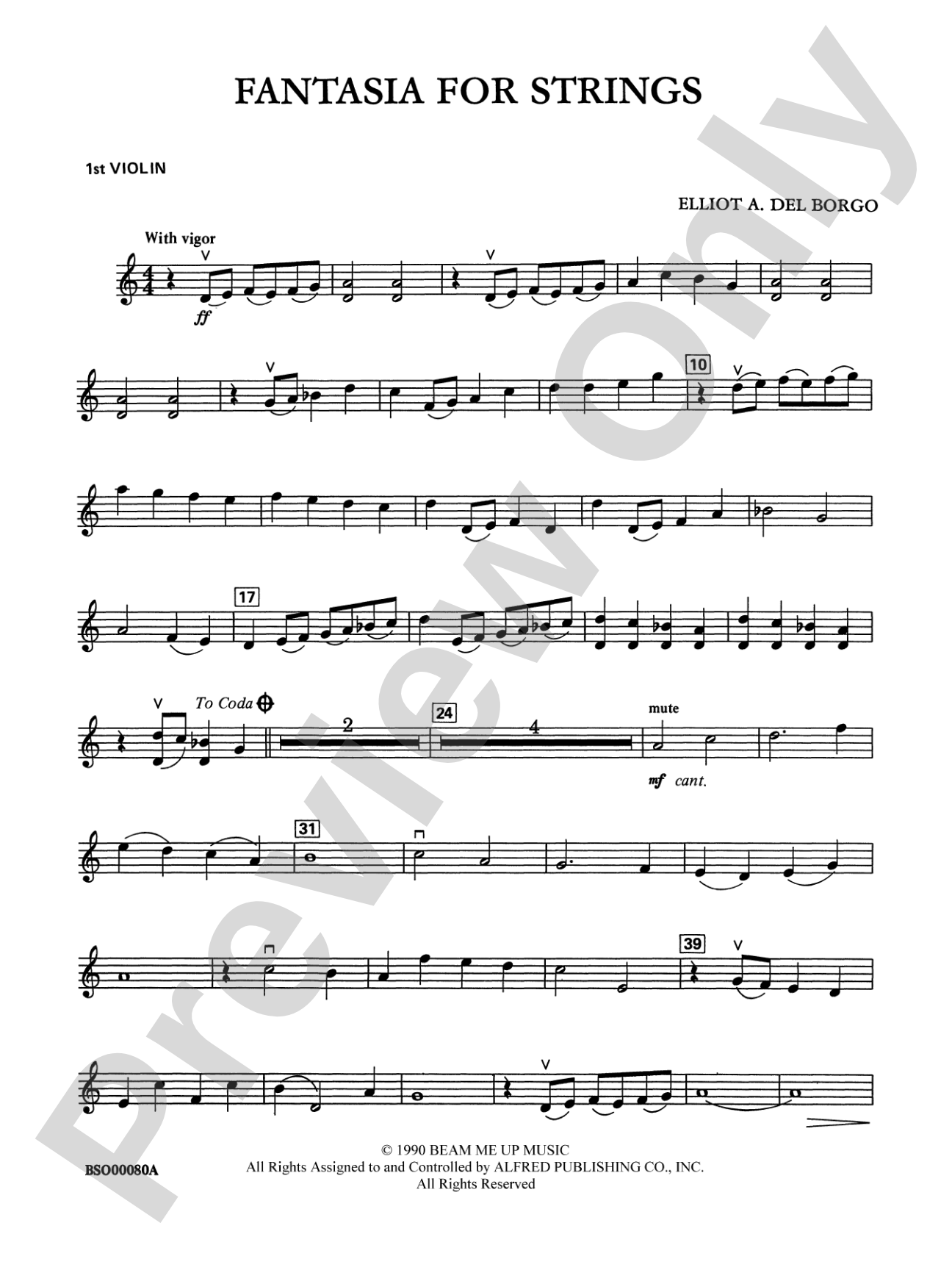 Fantasia for Strings: 1st Violin