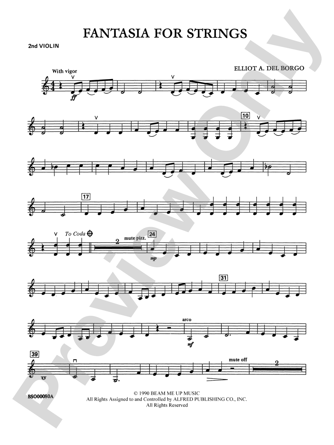 Fantasia for Strings: 2nd Violin