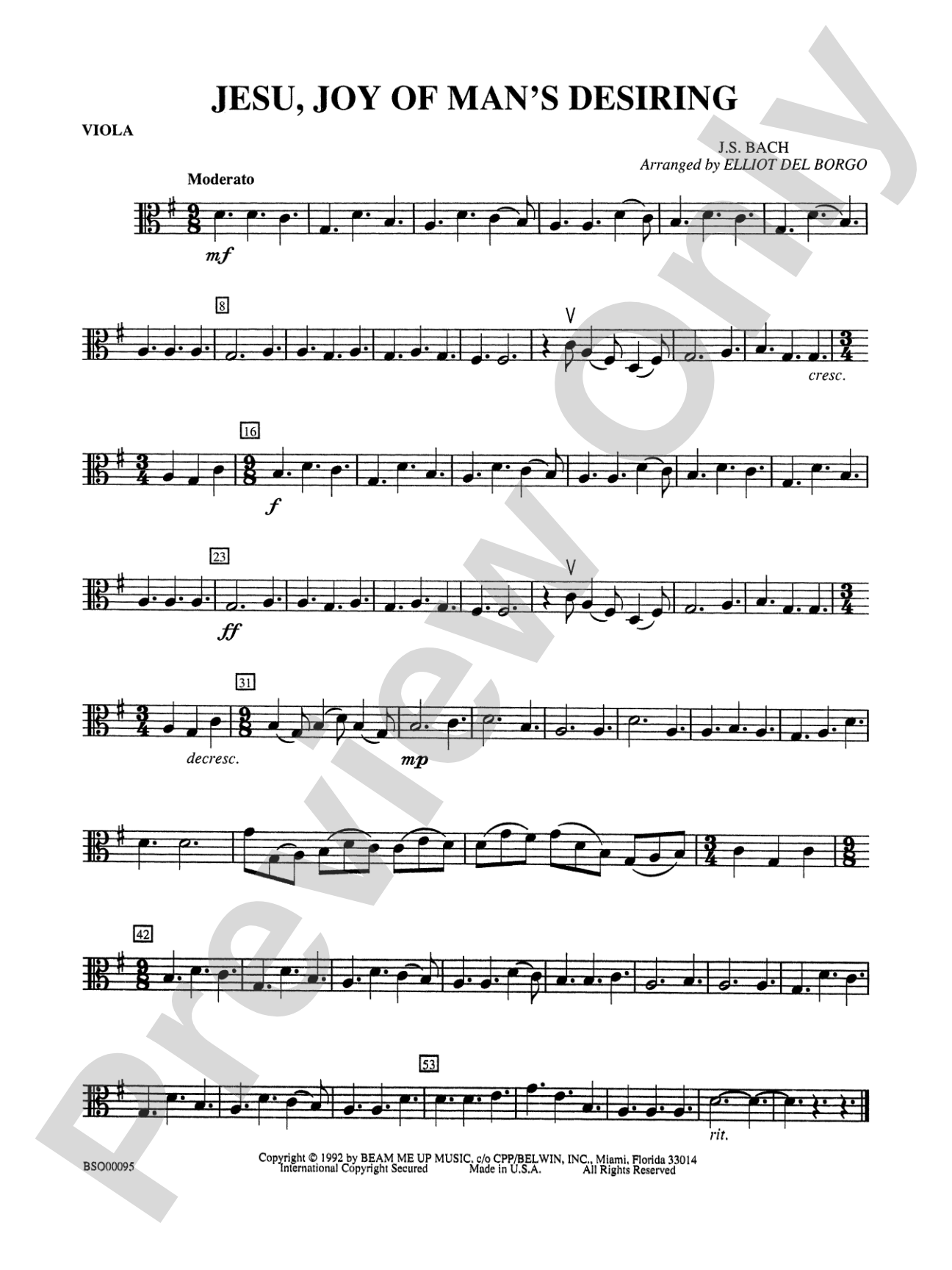 Jesu, Joy of Man's Desiring: Viola