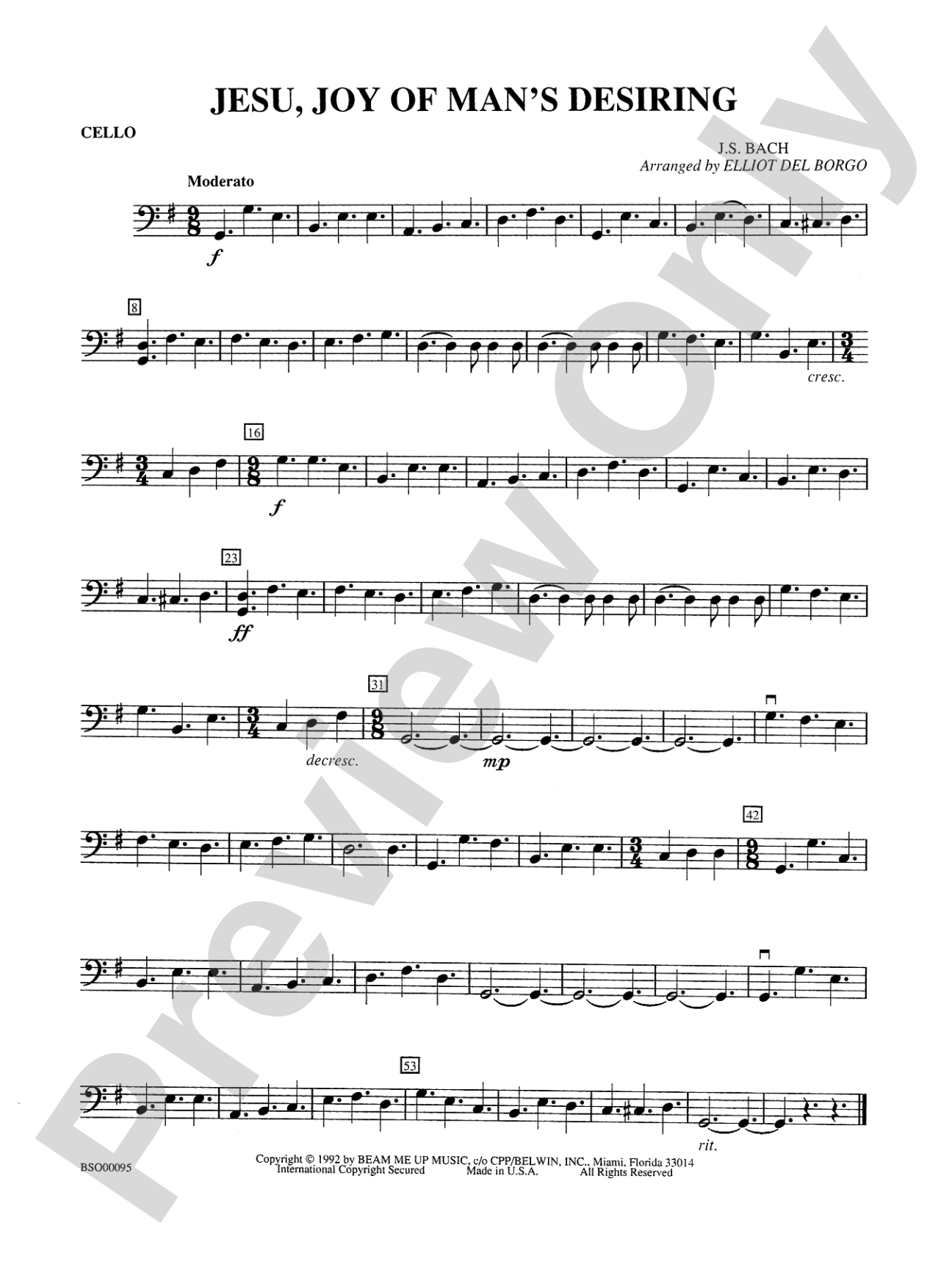 Jesu, Joy of Man's Desiring: Cello