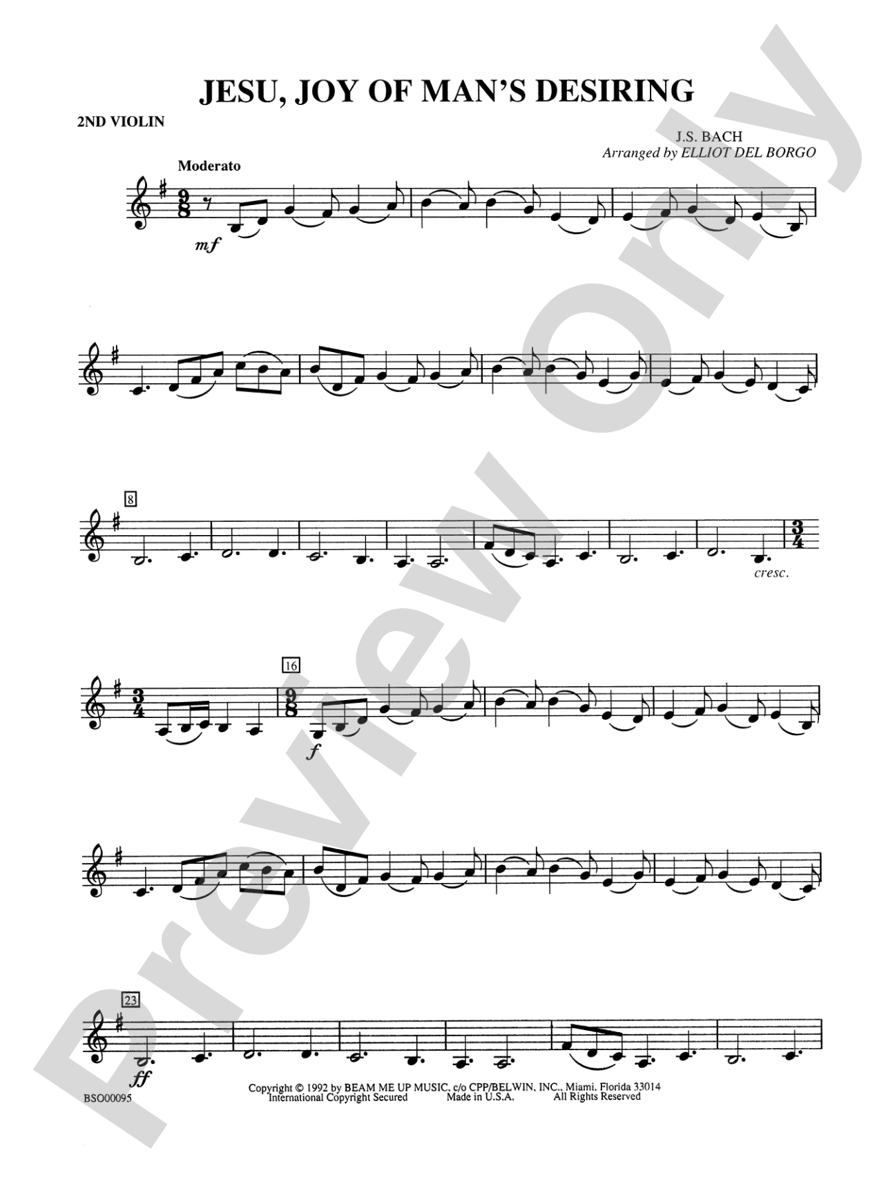 Jesu, Joy of Man's Desiring: 2nd Violin