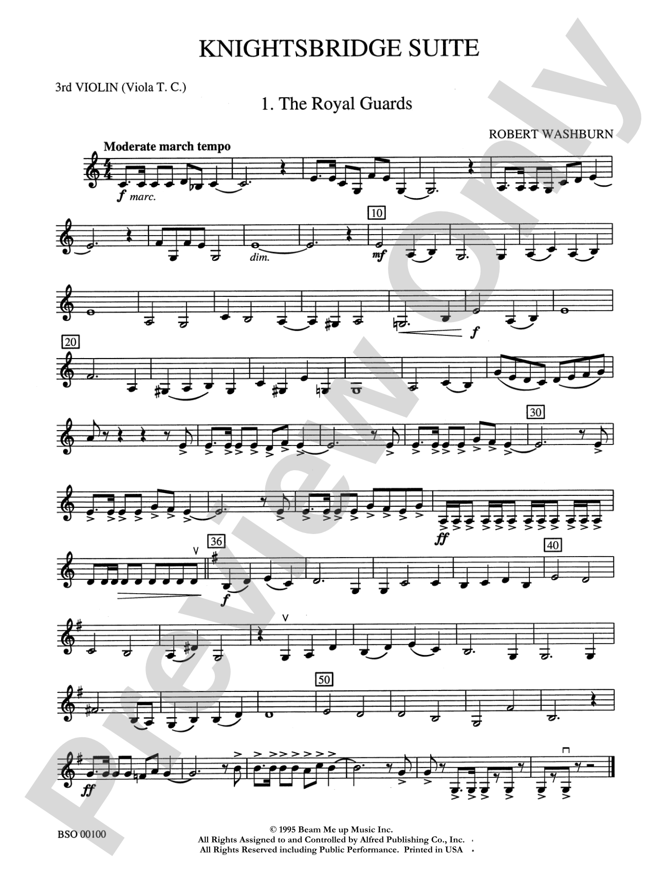 Knightsbridge Suite: 3rd Violin (Viola [TC])