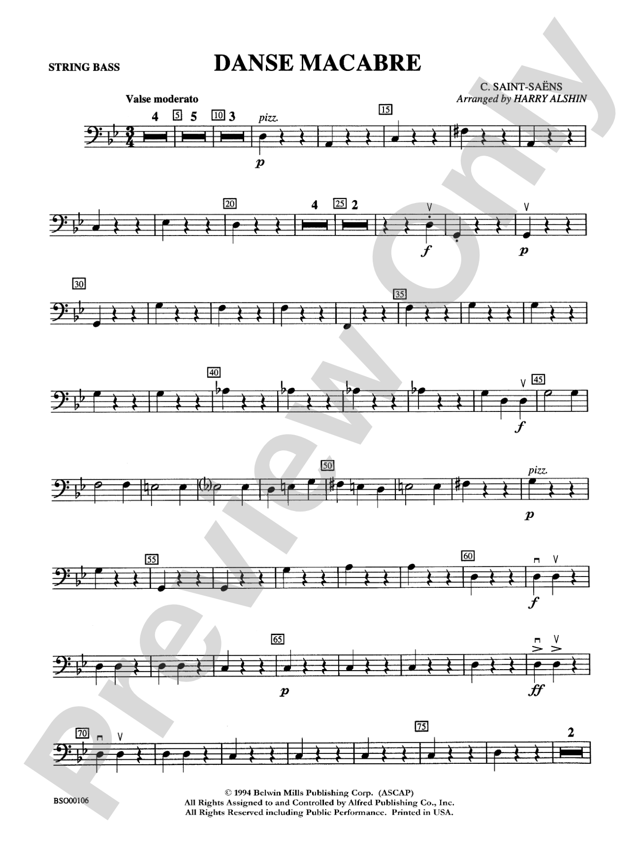 Danse Macabre: String Bass