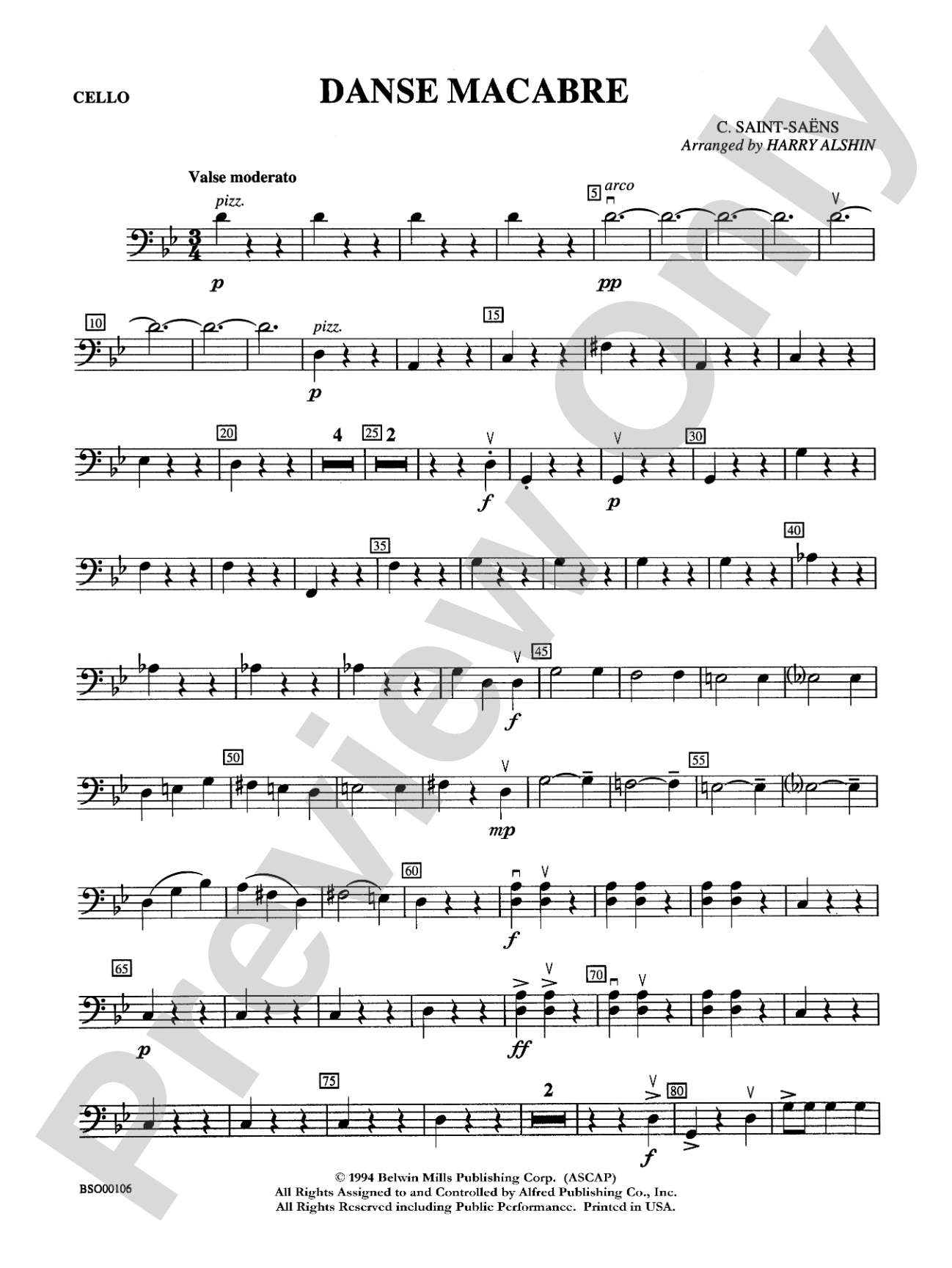 Danse Macabre: Cello