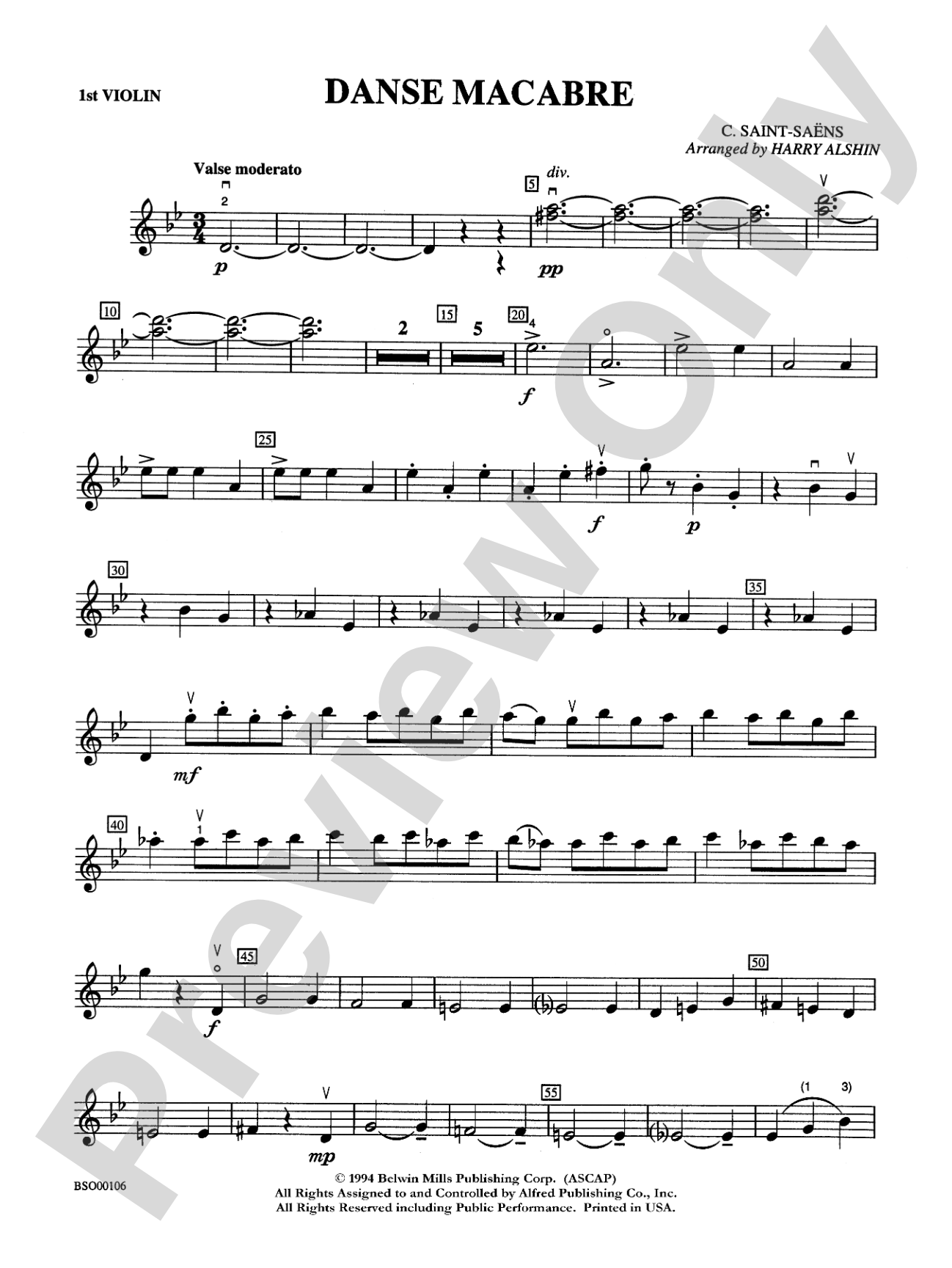 Danse Macabre: 1st Violin