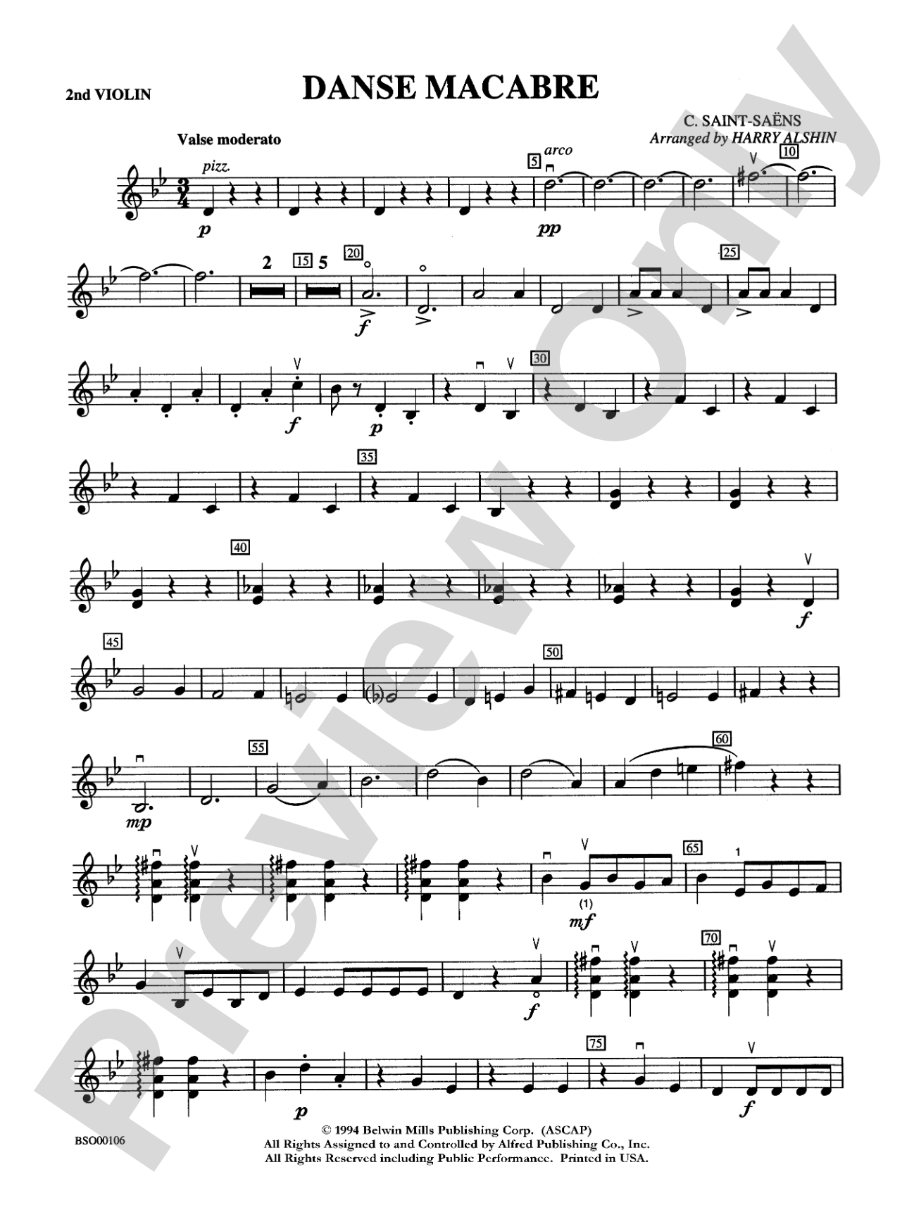 Danse Macabre: 2nd Violin