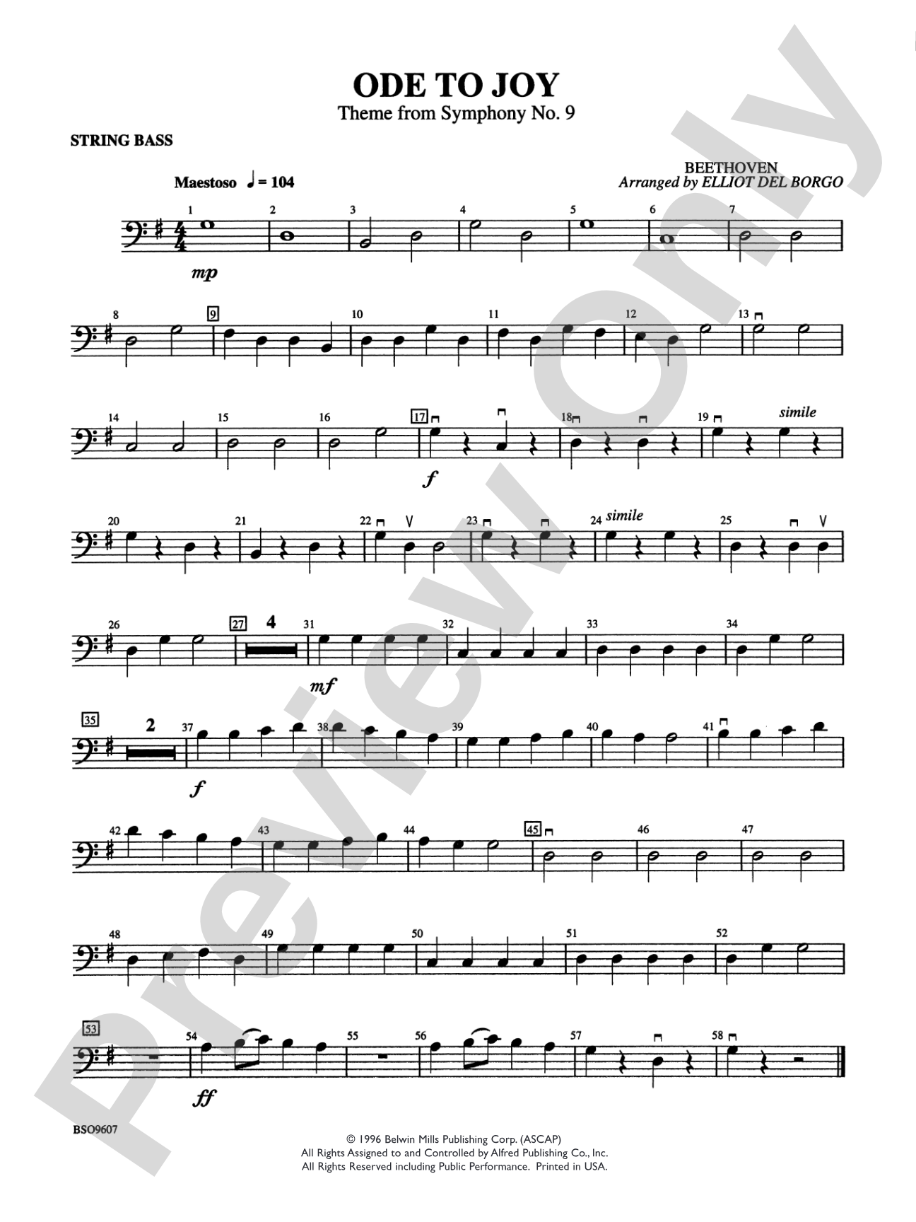 Ode to Joy: String Bass